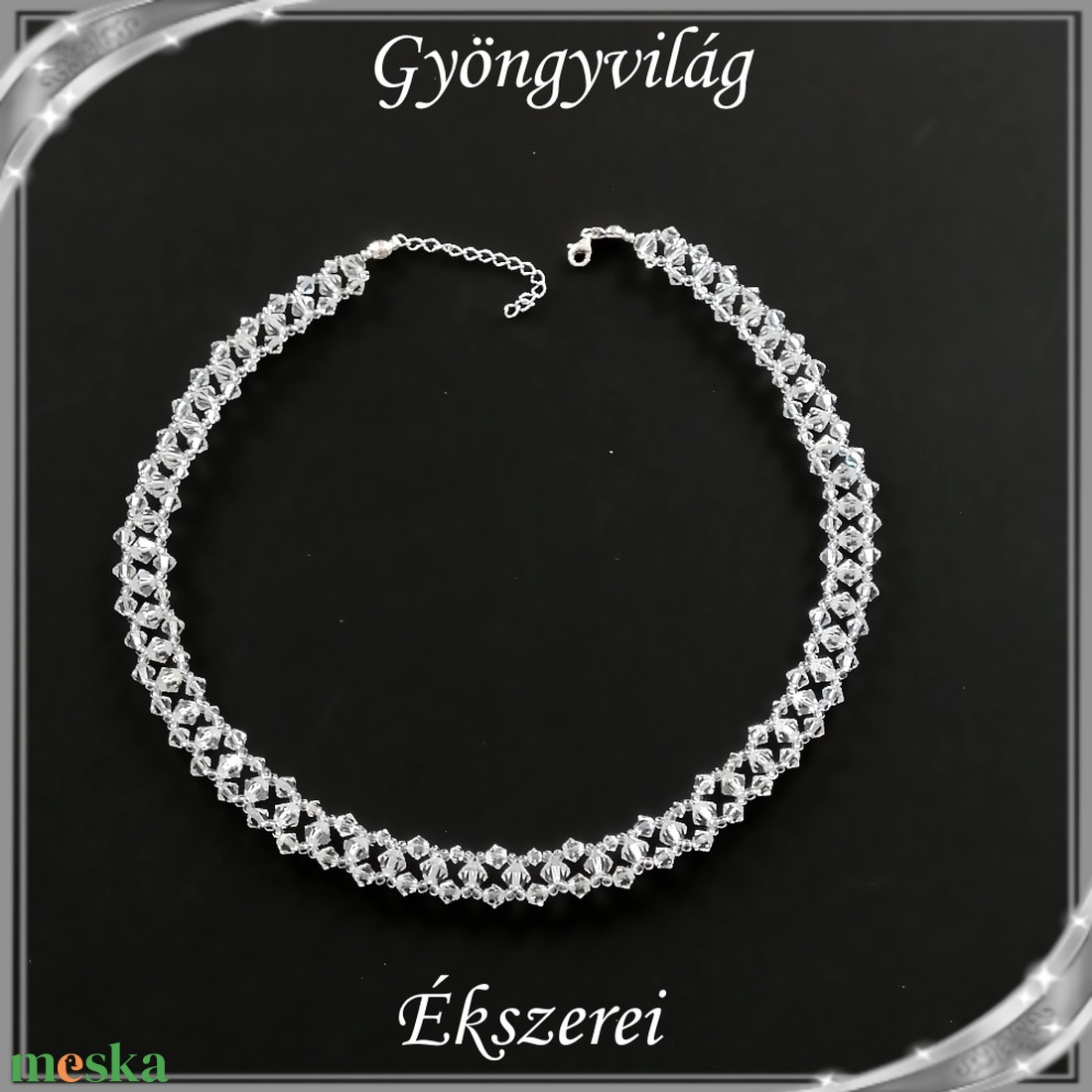 Esküvői, menyasszonyi choker lánc, swarovszki kristály SL-ESW05 clear - ékszer - nyaklánc - medál nélküli nyaklánc - Meska.hu Esküvői, menyasszonyi choker lánc, swarovszki kristály SL-ESW05 clear - ékszer - nyaklánc - medál nélküli nyaklánc - Meska.hu