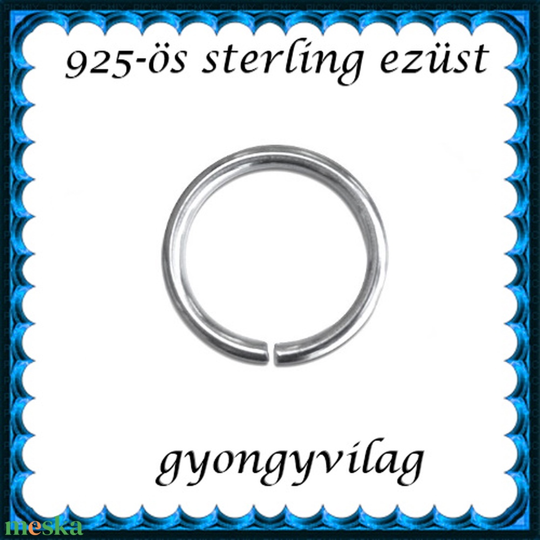 925-ös sterling ezüst ékszerkellék: karika nyitott ESZK NY 5 x 1,3mm 1db/csomag - gyöngy, ékszerkellék - egyéb alkatrész - Meska.hu 925-ös sterling ezüst ékszerkellék: karika nyitott ESZK NY 5 x 1,3mm 1db/csomag - gyöngy, ékszerkellék - egyéb alkatrész - Meska.hu