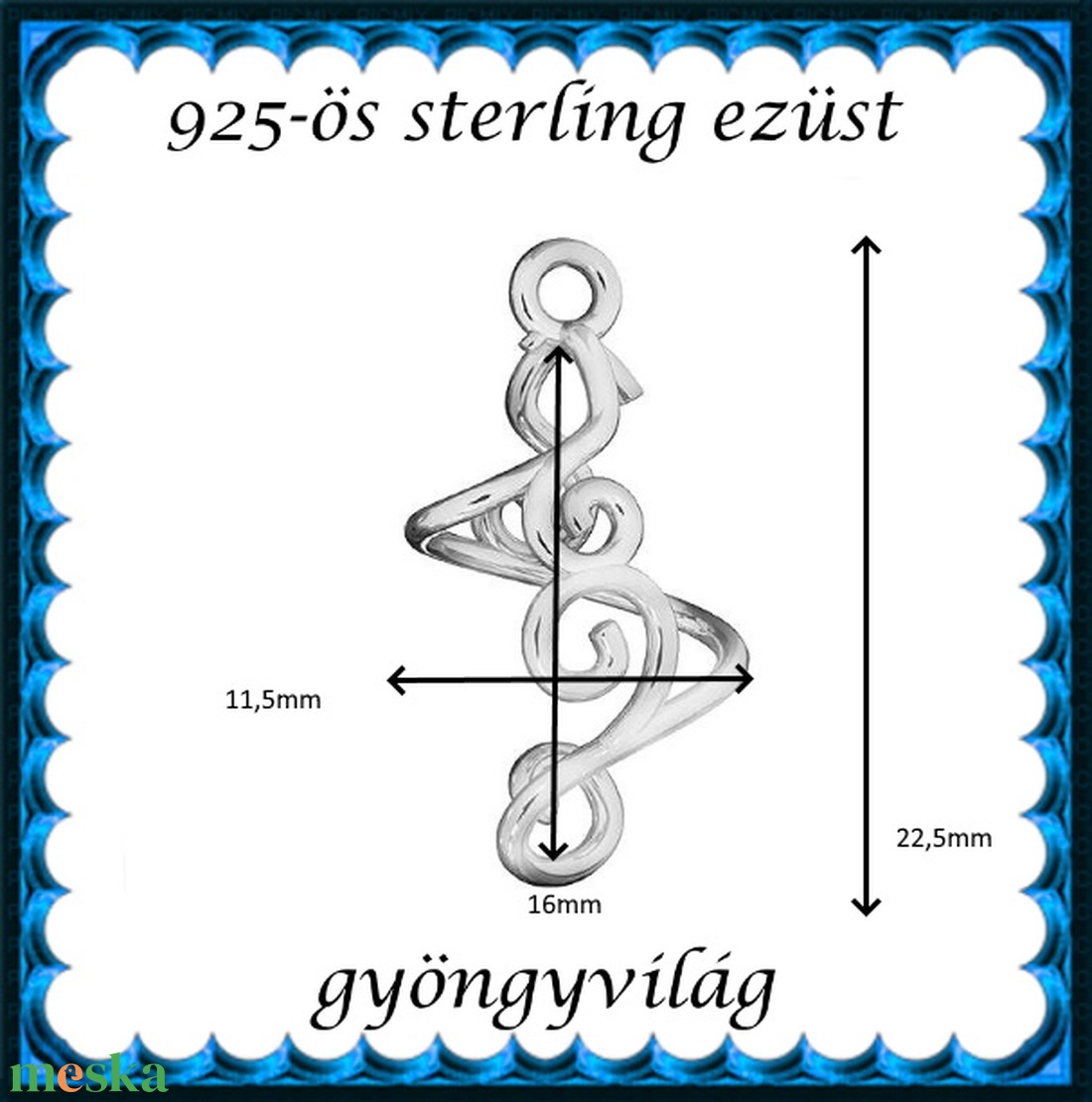 925-ös ezüst medáltartó EMT 43 - gyöngy, ékszerkellék - egyéb alkatrész - Meska.hu 925-ös ezüst medáltartó EMT 43 - gyöngy, ékszerkellék - egyéb alkatrész - Meska.hu