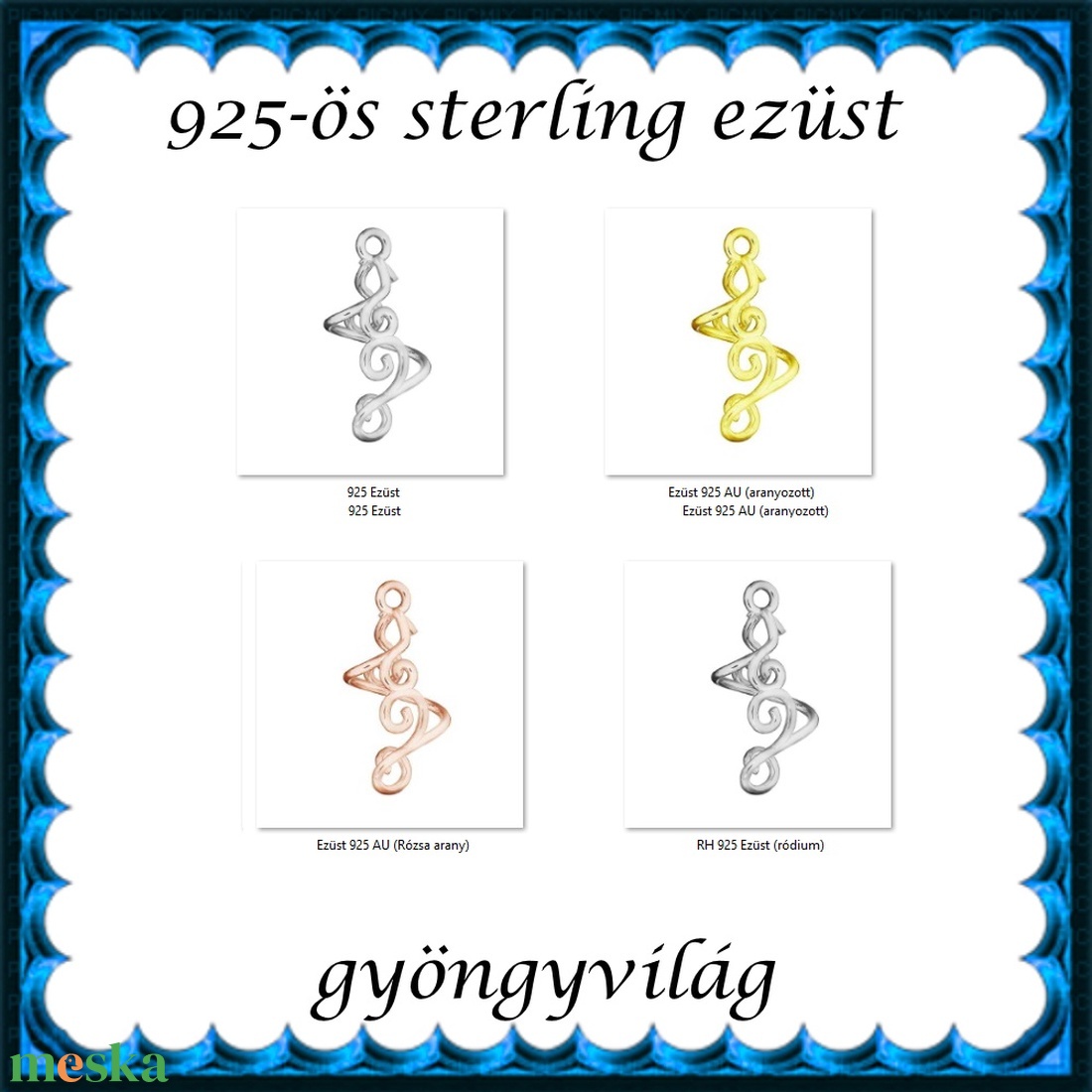 925-ös ezüst medáltartó EMT 43 - gyöngy, ékszerkellék - egyéb alkatrész - Meska.hu 925-ös ezüst medáltartó EMT 43 - gyöngy, ékszerkellék - egyéb alkatrész - Meska.hu