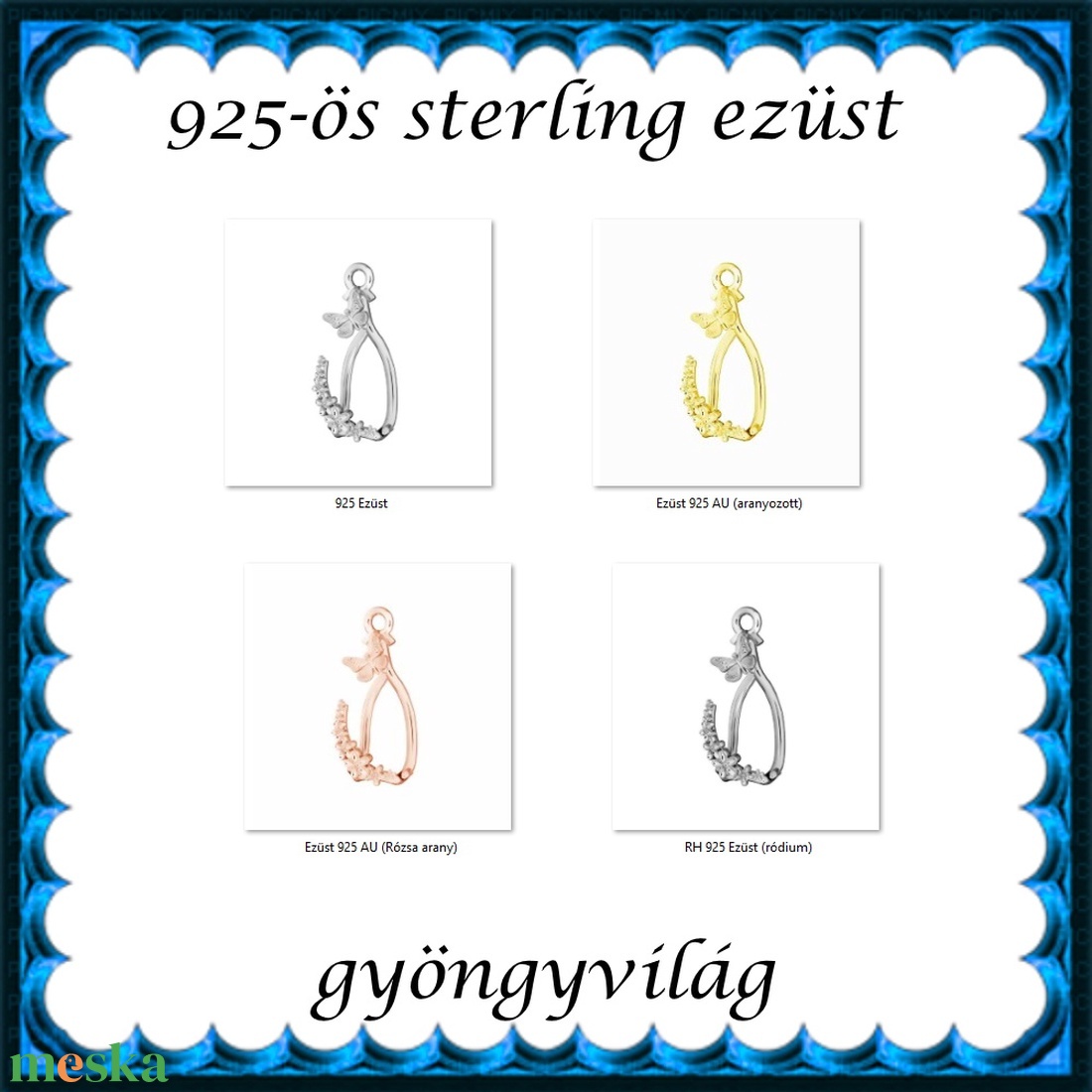 925-ös ezüst medáltartó EMT 44 - gyöngy, ékszerkellék - egyéb alkatrész - Meska.hu 925-ös ezüst medáltartó EMT 44 - gyöngy, ékszerkellék - egyéb alkatrész - Meska.hu
