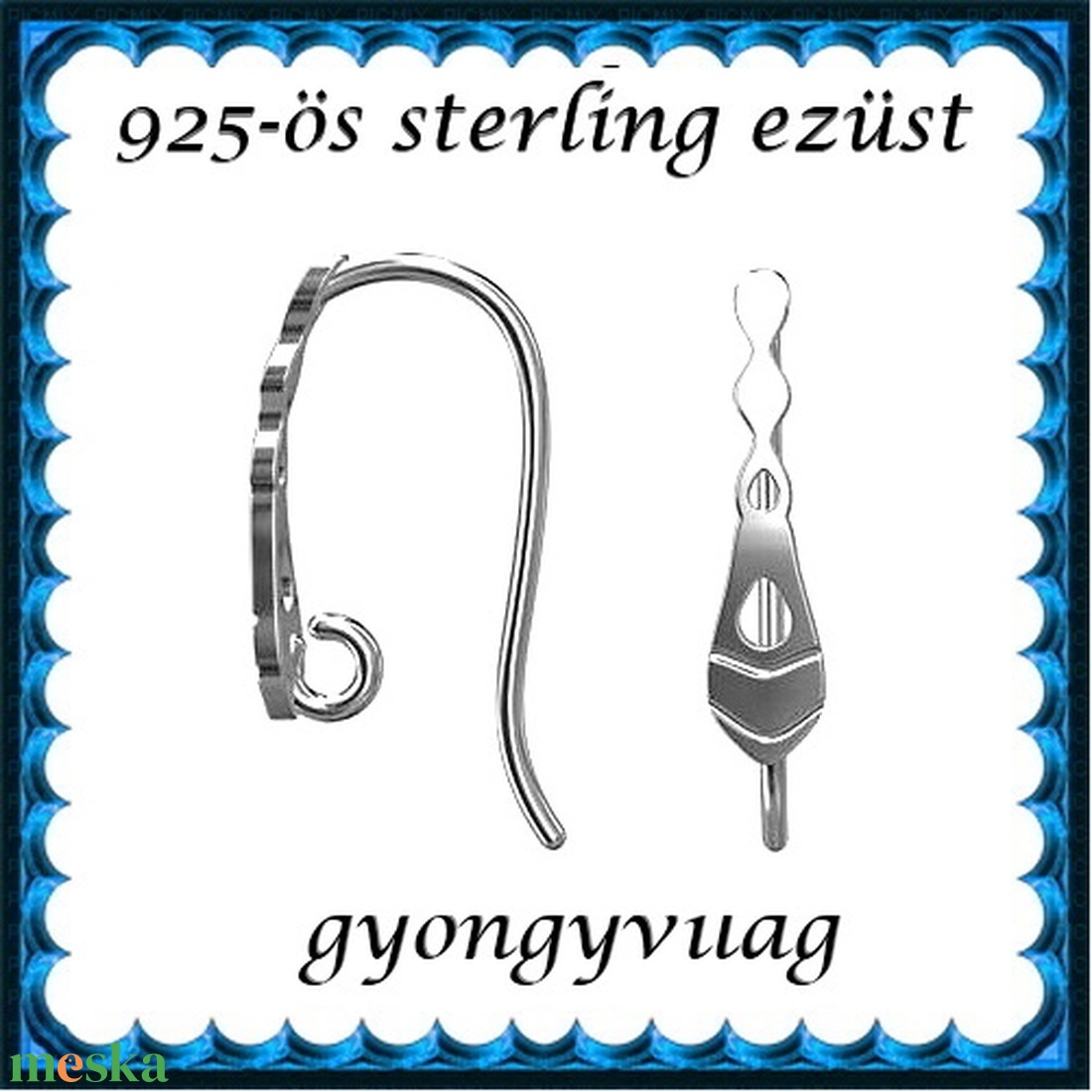 925-ös sterling ezüst ékszerkellék: fülbevaló kapocs, akasztós EFK A 79 - kellékek & szerszámok - ékszerkellék - fülbevaló kapocs - Meska.hu 925-ös sterling ezüst ékszerkellék: fülbevaló kapocs, akasztós EFK A 79 - kellékek & szerszámok - ékszerkellék - fülbevaló kapocs - Meska.hu