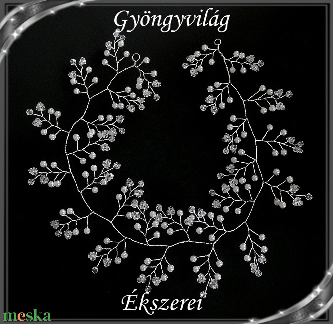 Ékszerek-hajdíszek, hajcsatok: Esküvői, menyasszonyi, alkalmi hajdísz S-H-FÜ05-2-60e - esküvő - hajdísz - kontydísz & hajdísz - Meska.hu Ékszerek-hajdíszek, hajcsatok: Esküvői, menyasszonyi, alkalmi hajdísz S-H-FÜ05-2-60e - esküvő - hajdísz - kontydísz & hajdísz - Meska.hu