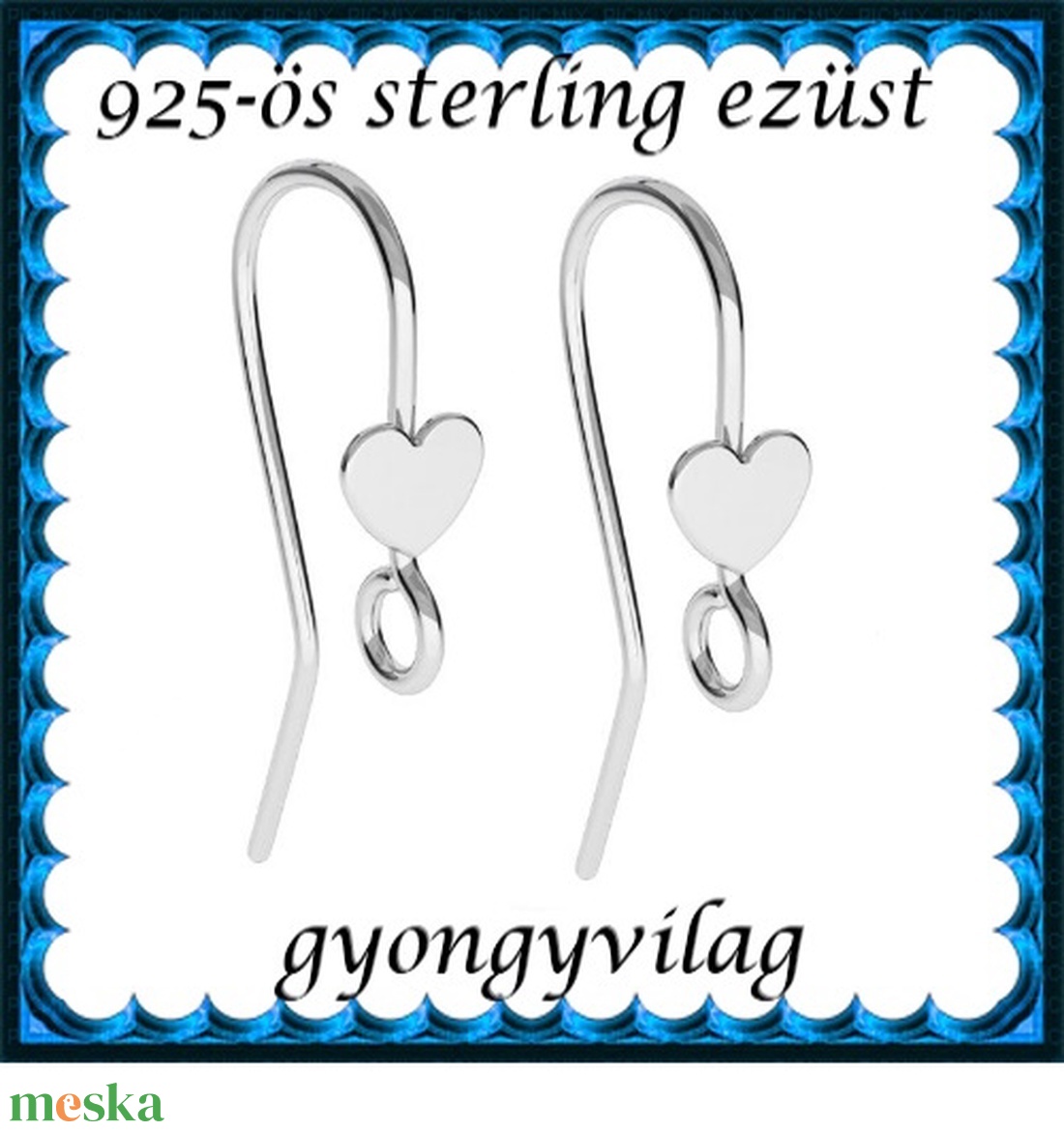 925-ös sterling ezüst ékszerkellék: fülbevalóalap akasztós EFK A 98 - kellékek & szerszámok - gyöngyfűzés kellékek - egyéb alkatrész - Meska.hu 925-ös sterling ezüst ékszerkellék: fülbevalóalap akasztós EFK A 98 - kellékek & szerszámok - gyöngyfűzés kellékek - egyéb alkatrész - Meska.hu