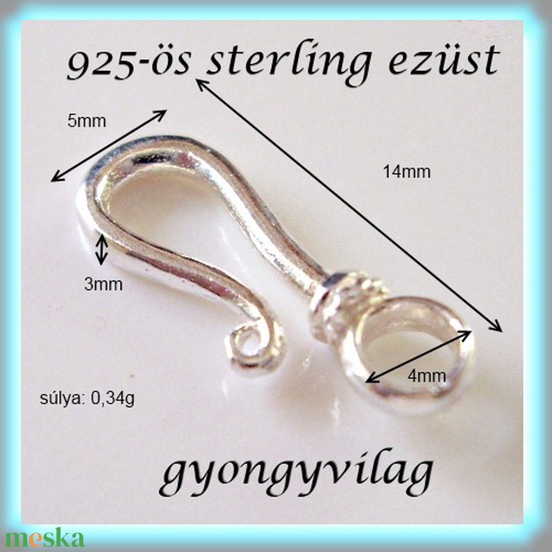 925-ös ezüst 1soros lánckapocs ELK 1S 03 - kellékek & szerszámok - gyöngyfűzés kellékek - egyéb alkatrész - Meska.hu 925-ös ezüst 1soros lánckapocs ELK 1S 03 - kellékek & szerszámok - gyöngyfűzés kellékek - egyéb alkatrész - Meska.hu