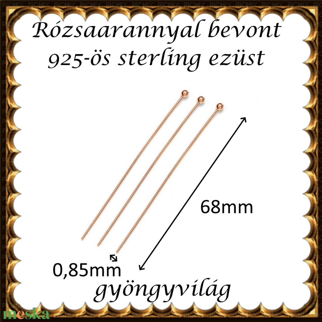 925-ös sterling ezüst ékszerkellék: szerelőpálca gömb végű 68x0,85rg - kellékek & szerszámok - gyöngyfűzés kellékek - egyéb alkatrész - Meska.hu 925-ös sterling ezüst ékszerkellék: szerelőpálca gömb végű 68x0,85rg - kellékek & szerszámok - gyöngyfűzés kellékek - egyéb alkatrész - Meska.hu