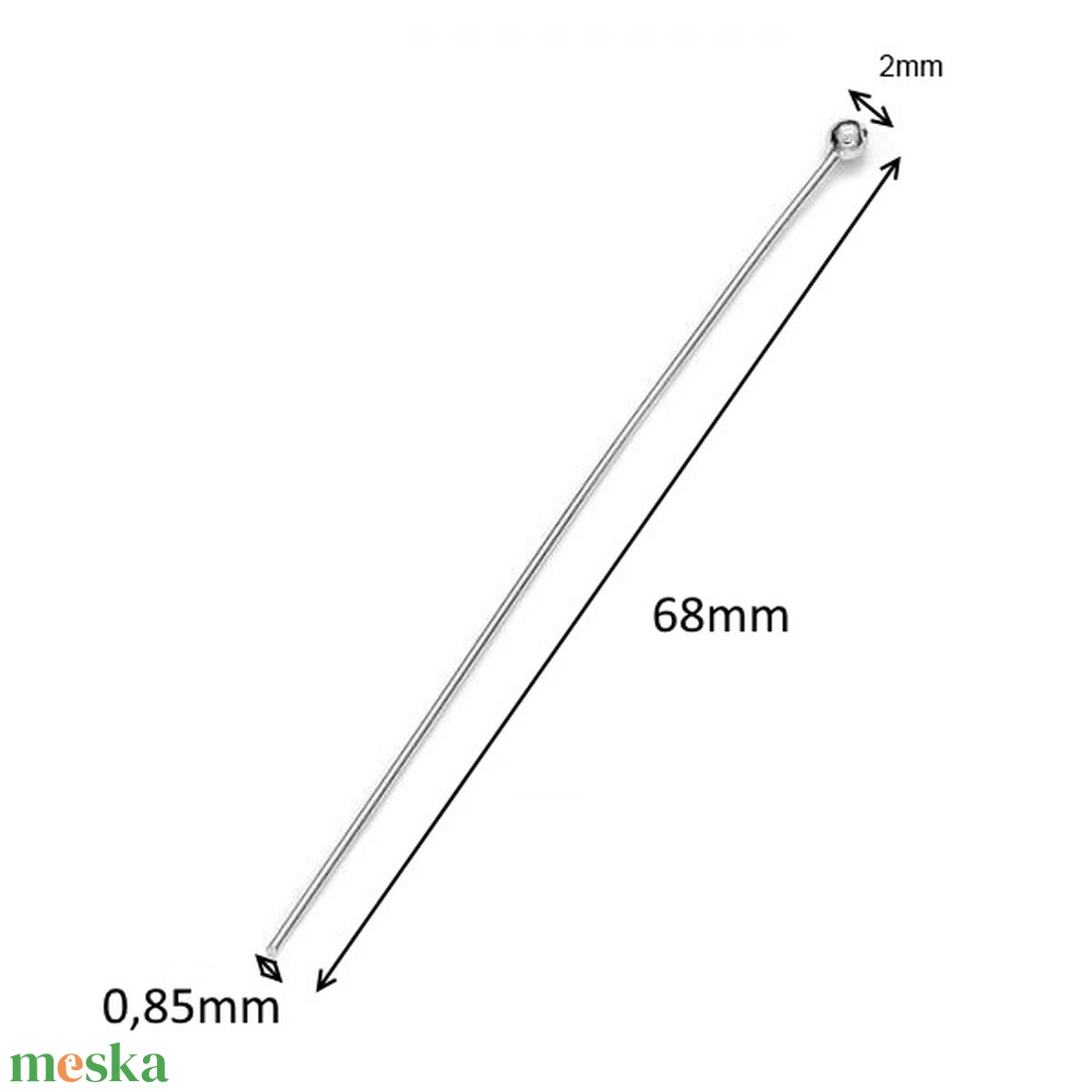 925-ös sterling ezüst ékszerkellék: szerelőpálca gömb végű ESZP G 68x0,85 1db/csomag - kellékek & szerszámok - gyöngyfűzés kellékek - egyéb alkatrész - Meska.hu 925-ös sterling ezüst ékszerkellék: szerelőpálca gömb végű ESZP G 68x0,85 1db/csomag - kellékek & szerszámok - gyöngyfűzés kellékek - egyéb alkatrész - Meska.hu