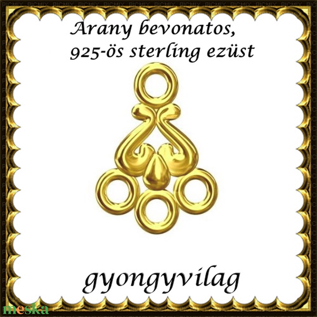 925-ös sterling ezüst ékszerkellék: kandeláber/ továbbépíthető EKA 64g - kellékek & szerszámok - gyöngyfűzés kellékek - egyéb alkatrész - Meska.hu