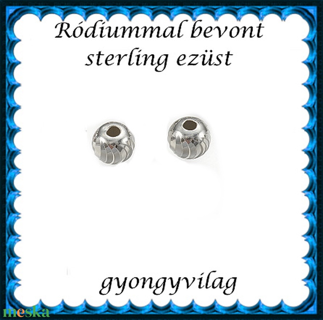 925-ös sterling ezüst ékszerkellék: köztes/gyöngy/díszitőelem EKÖ103-5r - kellékek & szerszámok - gyöngyfűzés kellékek - fém köztesek - Meska.hu 925-ös sterling ezüst ékszerkellék: köztes/gyöngy/díszitőelem EKÖ103-5r - kellékek & szerszámok - gyöngyfűzés kellékek - fém köztesek - Meska.hu