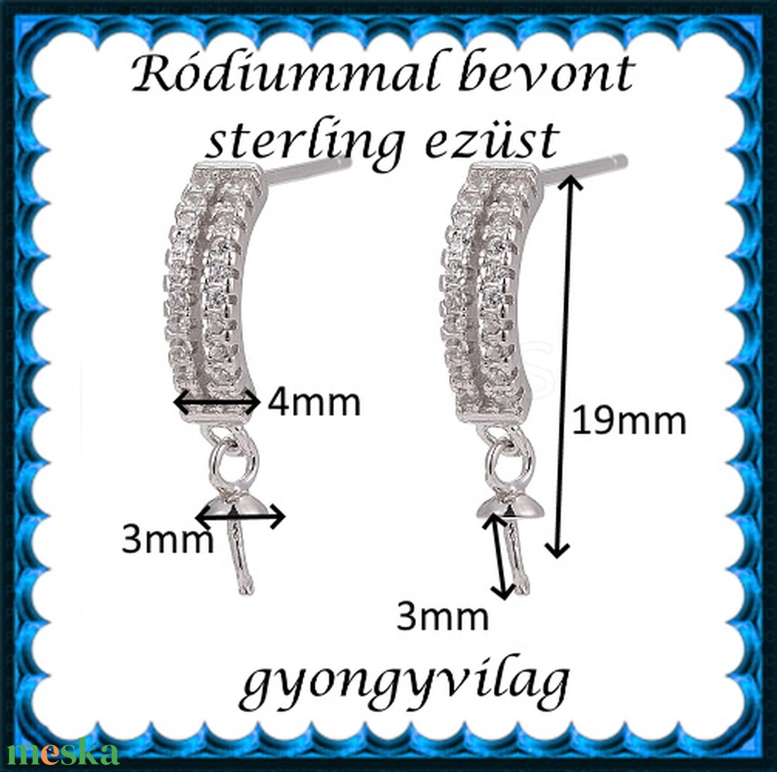 925-ös sterling ezüst ékszerkellék: fülbevaló kapocs, bedugós EFK B 62 - kellékek & szerszámok - ékszerkellék - fülbevaló kapocs - Meska.hu 925-ös sterling ezüst ékszerkellék: fülbevaló kapocs, bedugós EFK B 62 - kellékek & szerszámok - ékszerkellék - fülbevaló kapocs - Meska.hu