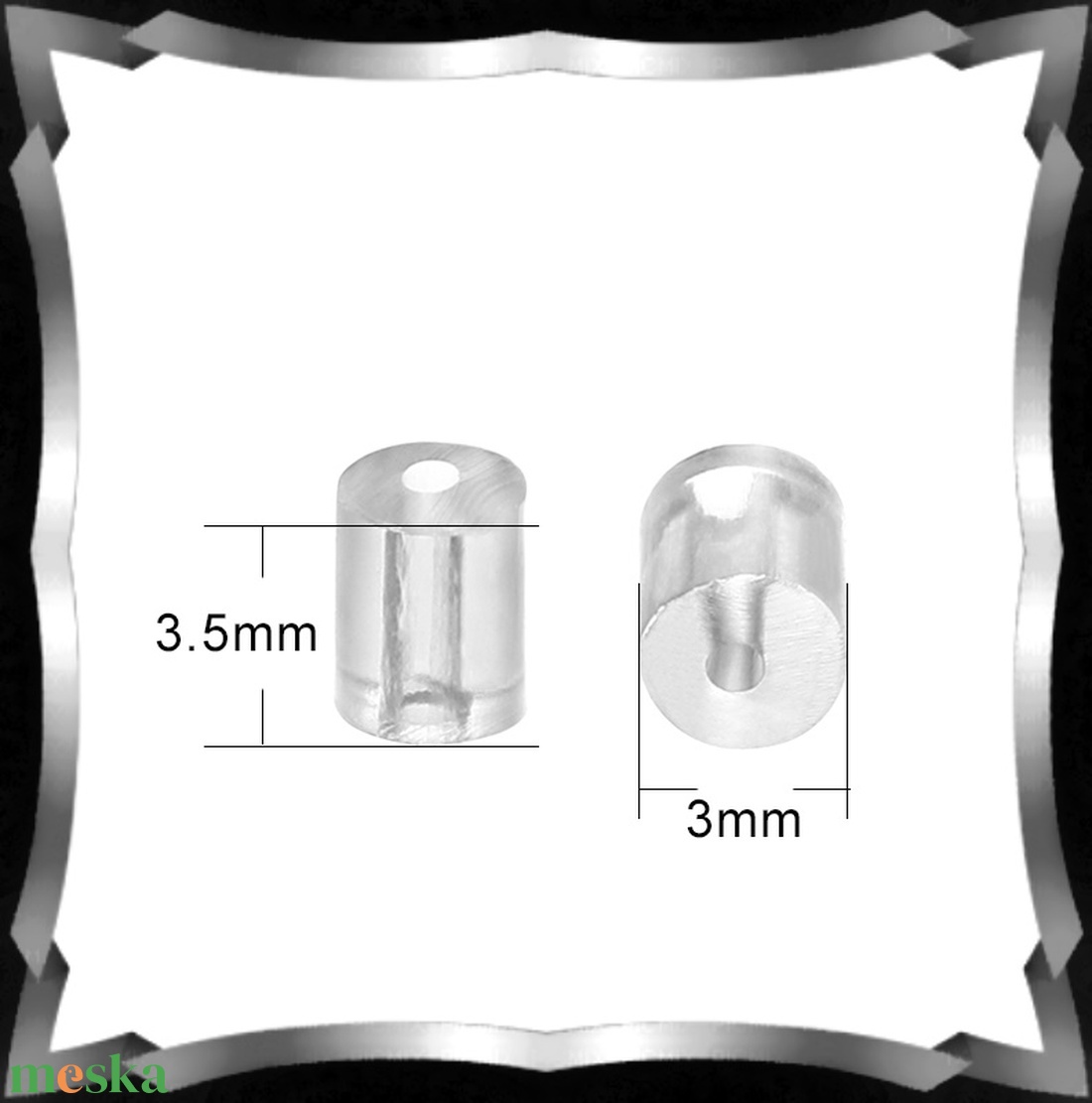 Ékszerkellék: fülbevaló vég/shift BFK-SZ 11 3x3,5 szilikon 50db - kellékek & szerszámok - gyöngyfűzés kellékek - egyéb alkatrész - Meska.hu Ékszerkellék: fülbevaló vég/shift BFK-SZ 11 3x3,5 szilikon 50db - kellékek & szerszámok - gyöngyfűzés kellékek - egyéb alkatrész - Meska.hu