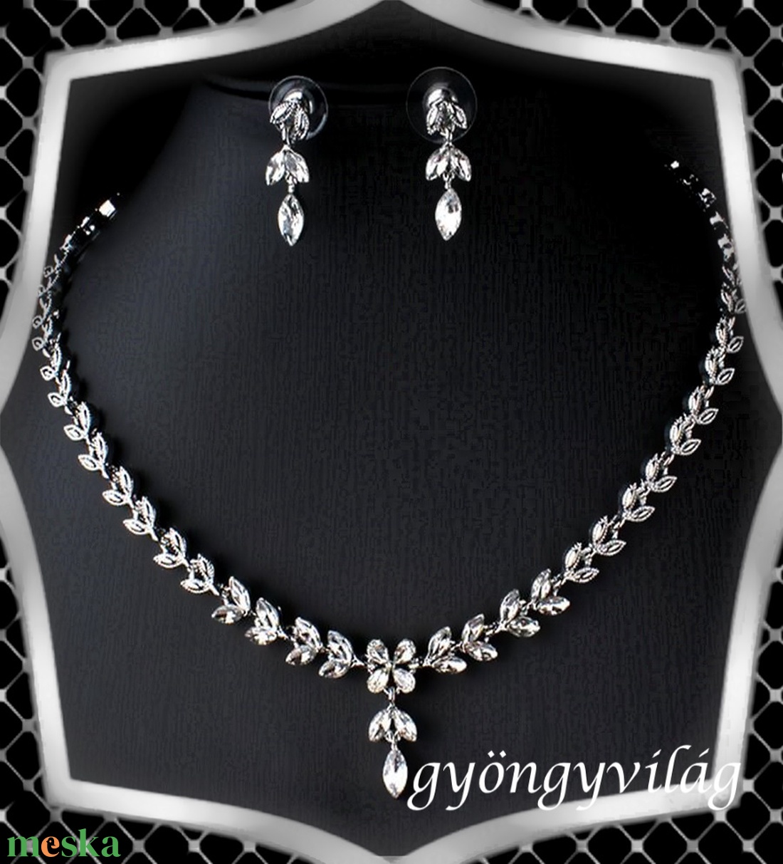  Esküvői, menyasszonyi, alkalmi ékszer szett,  ES-SZÉ84 - esküvő - ékszer - ékszerszett - Meska.hu
