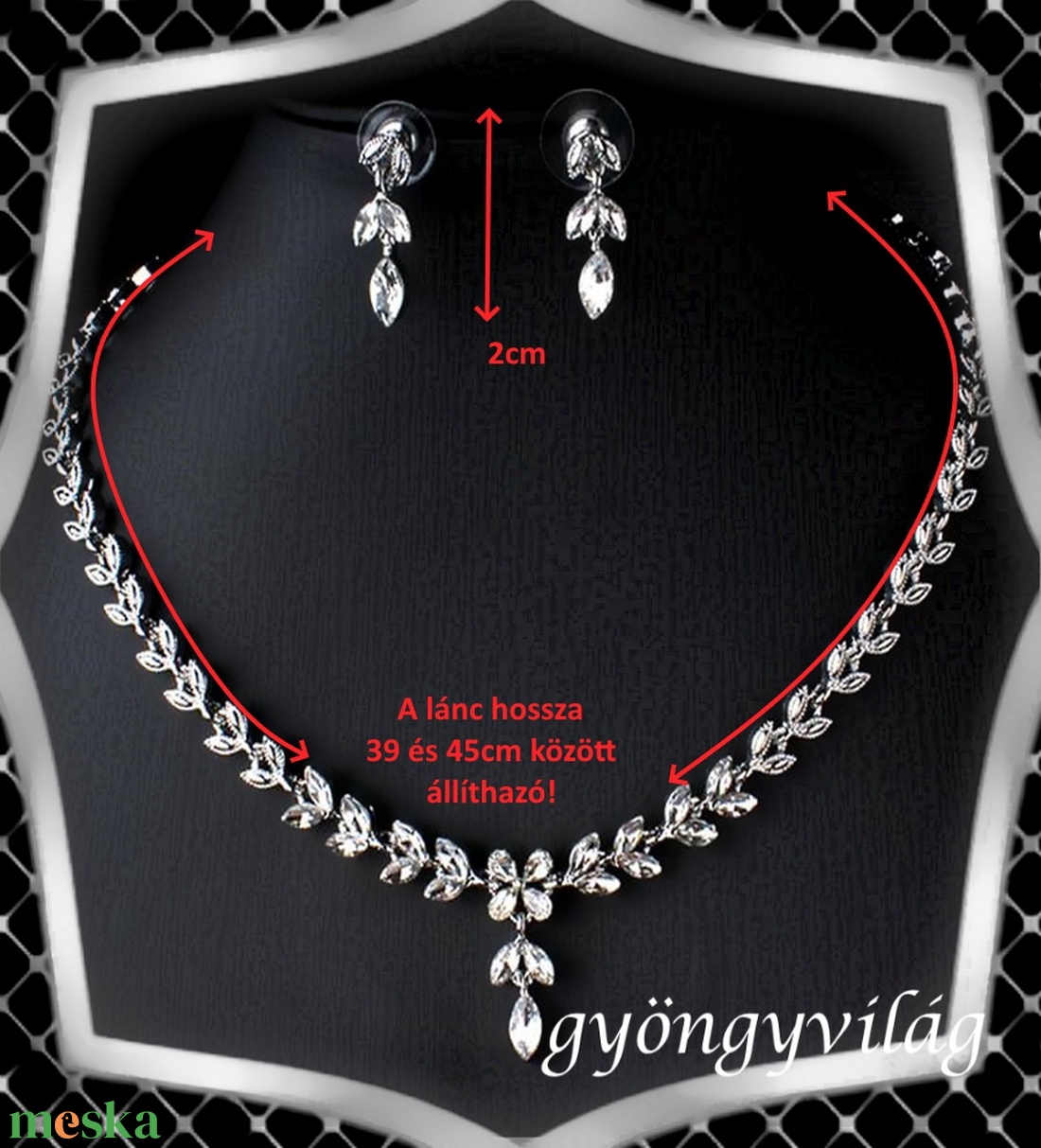  Esküvői, menyasszonyi, alkalmi ékszer szett,  ES-SZÉ84 - esküvő - ékszer - ékszerszett - Meska.hu