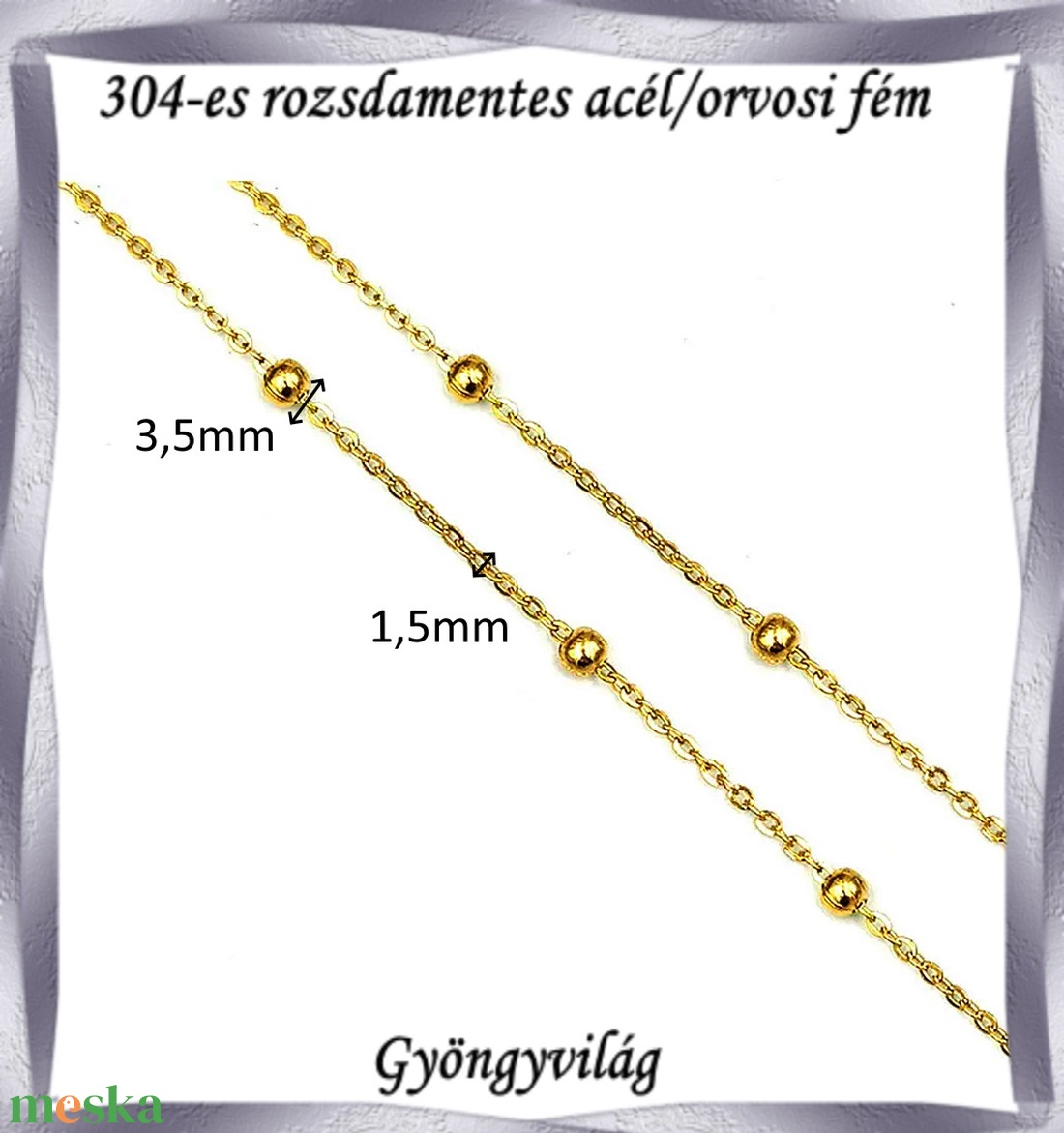 304 Nemes acél ékszerkellék: lánc méterben NALM 03g - kellékek & szerszámok - gyöngyfűzés kellékek - egyéb alkatrész - Meska.hu 304 Nemes acél ékszerkellék: lánc méterben NALM 03g - kellékek & szerszámok - gyöngyfűzés kellékek - egyéb alkatrész - Meska.hu