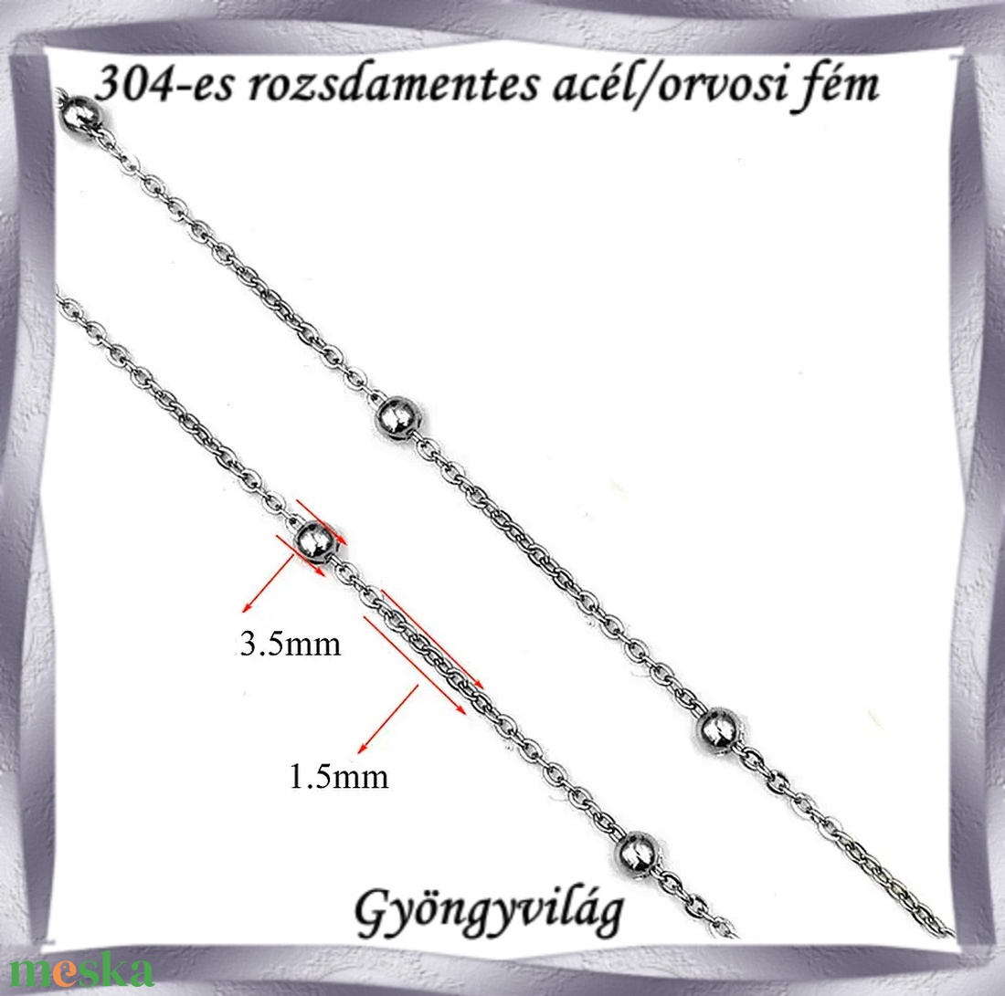 304 Nemes acél ékszerkellék: lánc méterben NALM 03e - kellékek & szerszámok - gyöngyfűzés kellékek - egyéb alkatrész - Meska.hu 304 Nemes acél ékszerkellék: lánc méterben NALM 03e - kellékek & szerszámok - gyöngyfűzés kellékek - egyéb alkatrész - Meska.hu