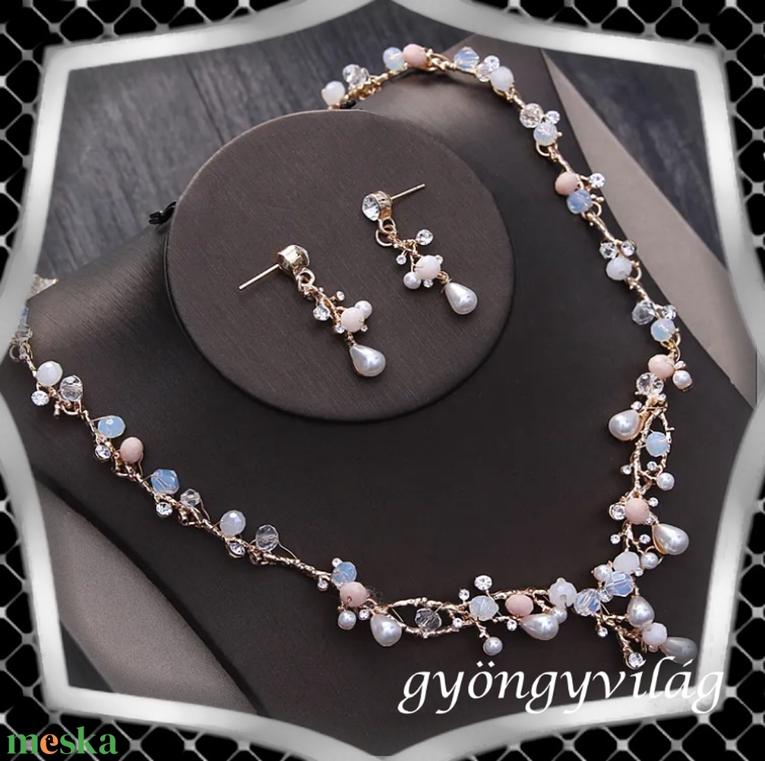 Ékszerek-szettek: Esküvői, menyasszonyi, alkalmi ékszer szett   ES-SZÉ85a - esküvő - hajdísz - fésűs hajdísz - Meska.hu