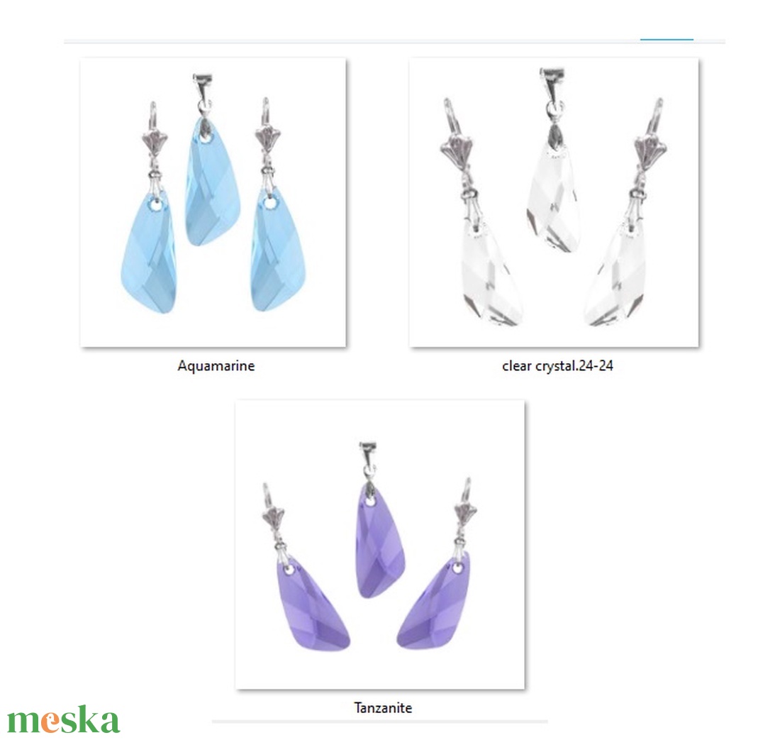 Swarovski kristály 23-23mm-es wing szett - ékszer - ékszerszett - Meska.hu Swarovski kristály 23-23mm-es wing szett - ékszer - ékszerszett - Meska.hu