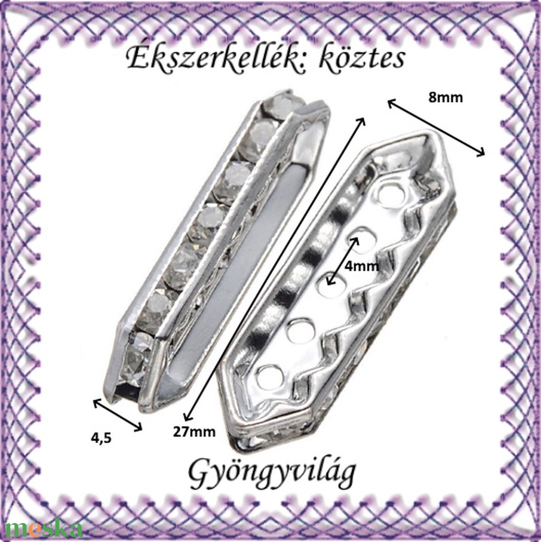Ékszerkellék: köztes / díszítőelem / gyöngy BKÖ 5S 03-27e 5db - kellékek & szerszámok - gyöngyfűzés kellékek - fém köztesek - Meska.hu Ékszerkellék: köztes / díszítőelem / gyöngy BKÖ 5S 03-27e 5db - kellékek & szerszámok - gyöngyfűzés kellékek - fém köztesek - Meska.hu