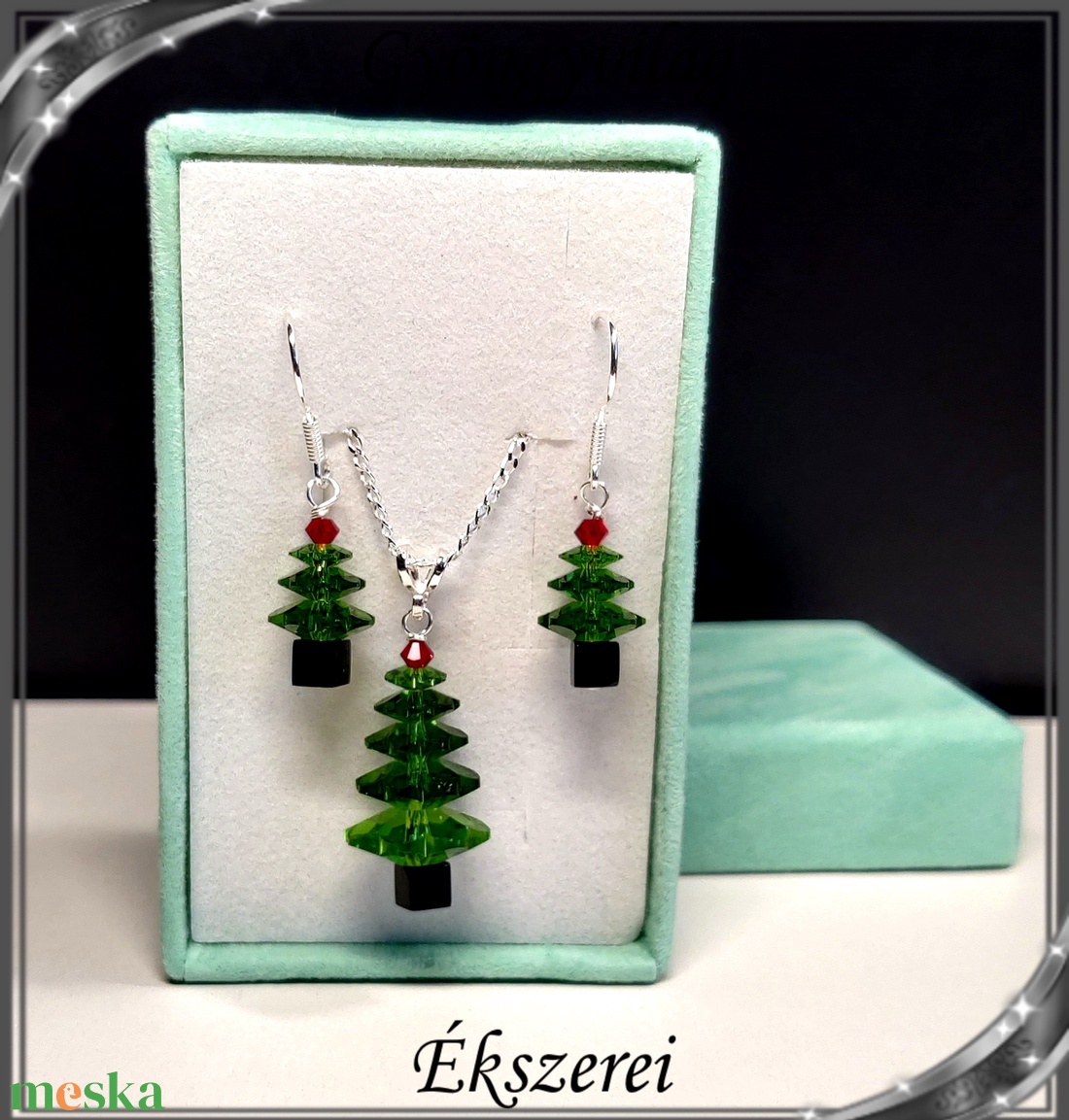 Ékszerek-szettek: PRIMERO Crystal fülbevaló-medál, ezüst kapoccsal SSZ-EPR01 - ékszer - ékszerszett - Meska.hu