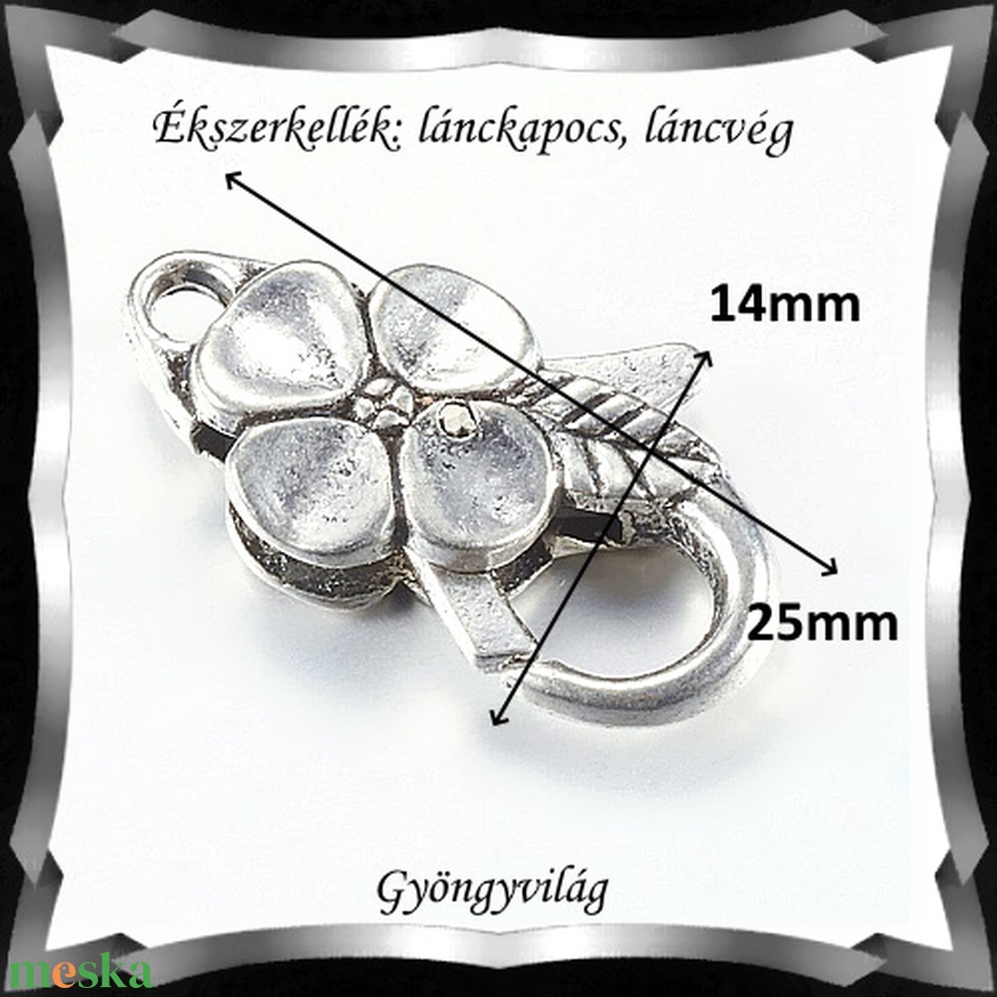 Ékszerkellék: lánckapocs BLK-1S-16 nagy méretű - kellékek & szerszámok - gyöngyfűzés kellékek - egyéb alkatrész - Meska.hu Ékszerkellék: lánckapocs BLK-1S-16 nagy méretű - kellékek & szerszámok - gyöngyfűzés kellékek - egyéb alkatrész - Meska.hu