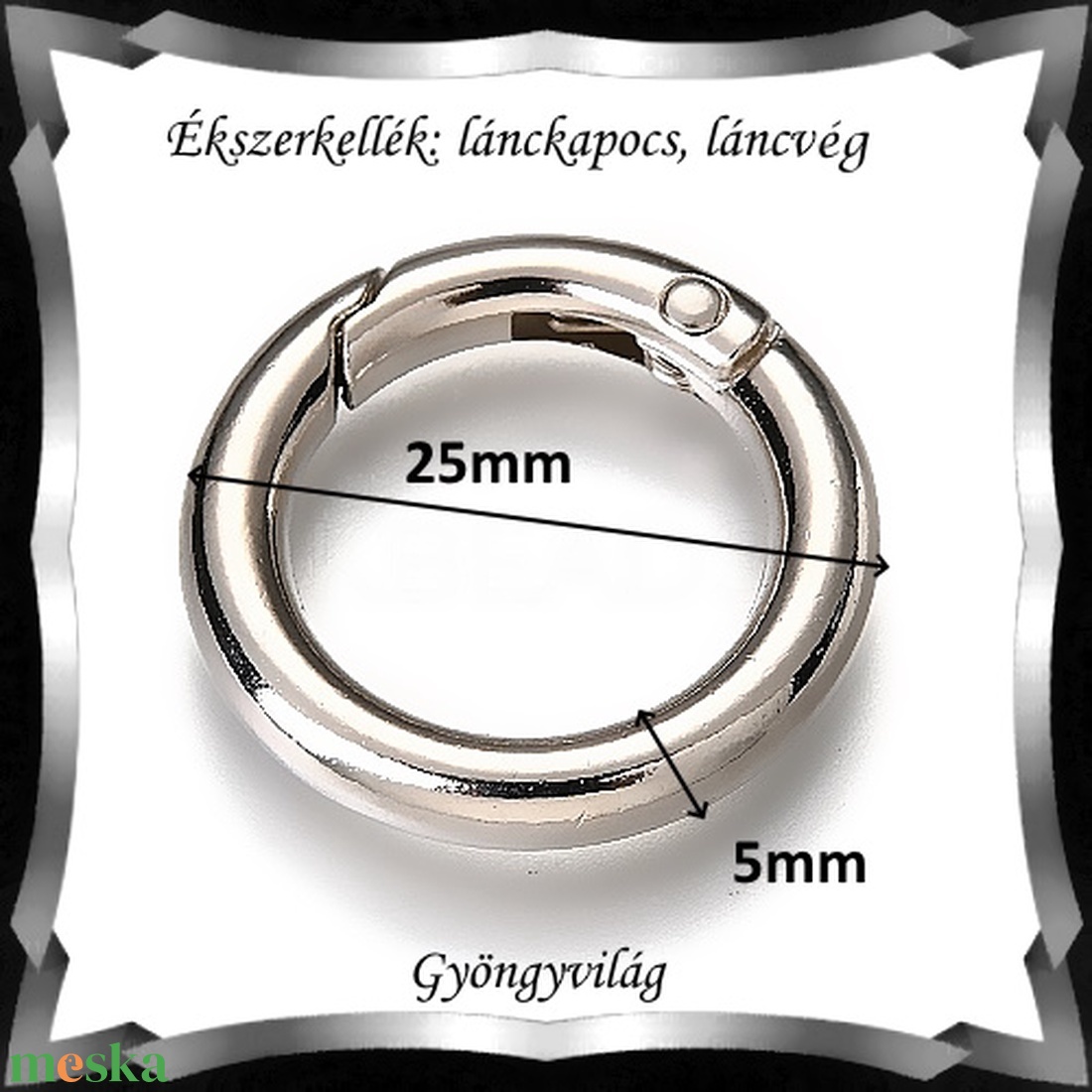 Ékszerkellék: lánckapocs BLK-1S-18 nagy méretű 2db/csomag - kellékek & szerszámok - gyöngyfűzés kellékek - egyéb alkatrész - Meska.hu Ékszerkellék: lánckapocs BLK-1S-18 nagy méretű 2db/csomag - kellékek & szerszámok - gyöngyfűzés kellékek - egyéb alkatrész - Meska.hu