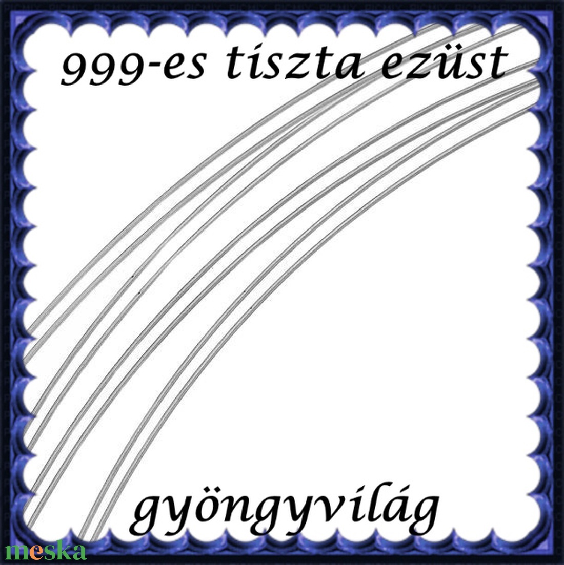 999-es tiszta ezüst ékszerkellék: ezüst huzal 999EH 0,8mm Soft (lágy) - kellékek & szerszámok - gyöngyfűzés kellékek - egyéb alkatrész - Meska.hu 999-es tiszta ezüst ékszerkellék: ezüst huzal 999EH 0,8mm Soft (lágy) - kellékek & szerszámok - gyöngyfűzés kellékek - egyéb alkatrész - Meska.hu