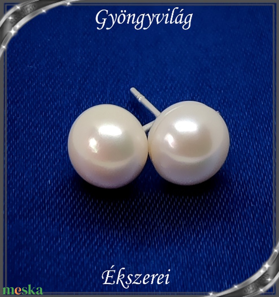 Fülbevalók: igazgyöngy , 925-ös sterling ezüst SFE-IGY02-10d díszdobozban - ékszer - fülbevaló - pötty fülbevaló - Meska.hu Fülbevalók: igazgyöngy , 925-ös sterling ezüst SFE-IGY02-10d díszdobozban - ékszer - fülbevaló - pötty fülbevaló - Meska.hu