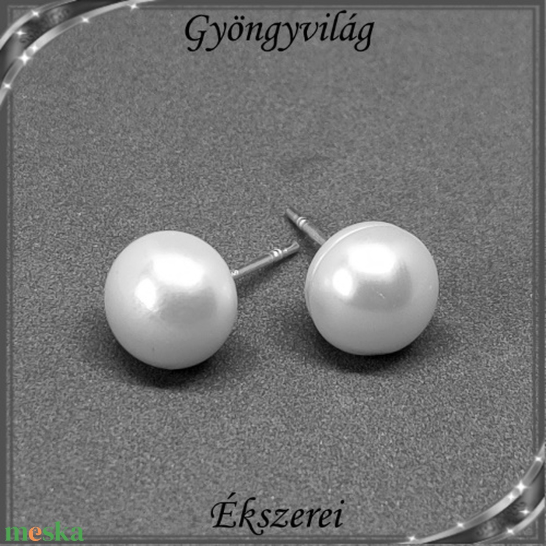Fülbevalók: igazgyöngy , 925-ös sterling ezüst SFE-IGY02-10d díszdobozban - ékszer - fülbevaló - pötty fülbevaló - Meska.hu Fülbevalók: igazgyöngy , 925-ös sterling ezüst SFE-IGY02-10d díszdobozban - ékszer - fülbevaló - pötty fülbevaló - Meska.hu