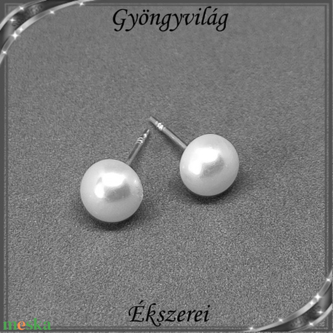 Fülbevalók: igazgyöngy , 925-ös sterling ezüst SFE-IGY02-8 - ékszer - fülbevaló - pötty fülbevaló - Meska.hu Fülbevalók: igazgyöngy , 925-ös sterling ezüst SFE-IGY02-8 - ékszer - fülbevaló - pötty fülbevaló - Meska.hu