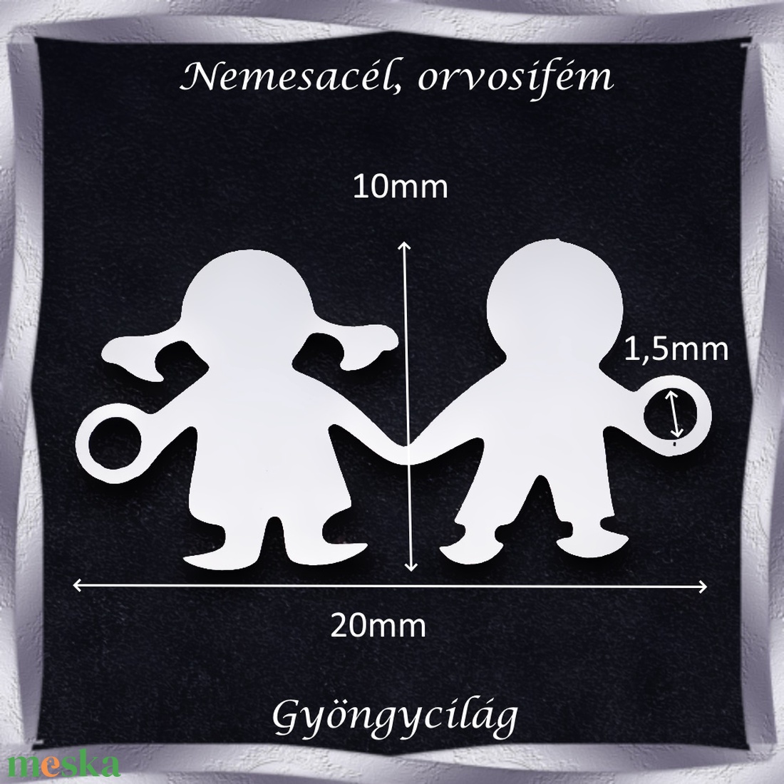 Nemes acél ékszerkellék: medál, caboshon, fityegő NAMCF-02 1db/cs - kellékek & szerszámok - gyöngyfűzés kellékek - cabochon - Meska.hu Nemes acél ékszerkellék: medál, caboshon, fityegő NAMCF-02 1db/cs - kellékek & szerszámok - gyöngyfűzés kellékek - cabochon - Meska.hu