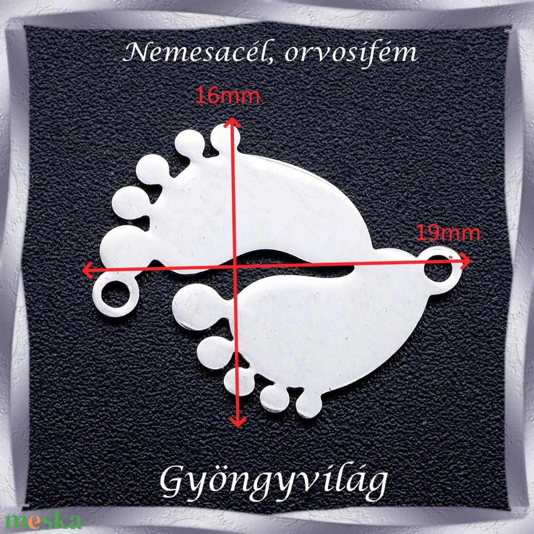 Nemes acél ékszerkellék: medál, caboshon, fityegő NAMCF-05e 1db/cs - kellékek & szerszámok - gyöngyfűzés kellékek - cabochon - Meska.hu Nemes acél ékszerkellék: medál, caboshon, fityegő NAMCF-05e 1db/cs - kellékek & szerszámok - gyöngyfűzés kellékek - cabochon - Meska.hu