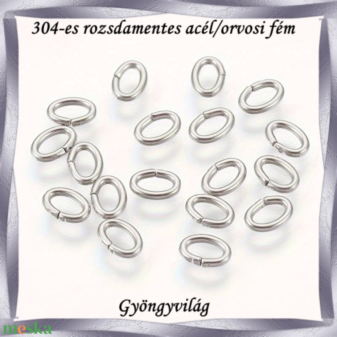 304 Nemes acél ékszerkellék: szerelőkarika, nyitott, ovális NASZK NY 4x6x1 20db/cs - kellékek & szerszámok - gyöngyfűzés kellékek - szerelőkarika - Meska.hu 304 Nemes acél ékszerkellék: szerelőkarika, nyitott, ovális NASZK NY 4x6x1 20db/cs - kellékek & szerszámok - gyöngyfűzés kellékek - szerelőkarika - Meska.hu