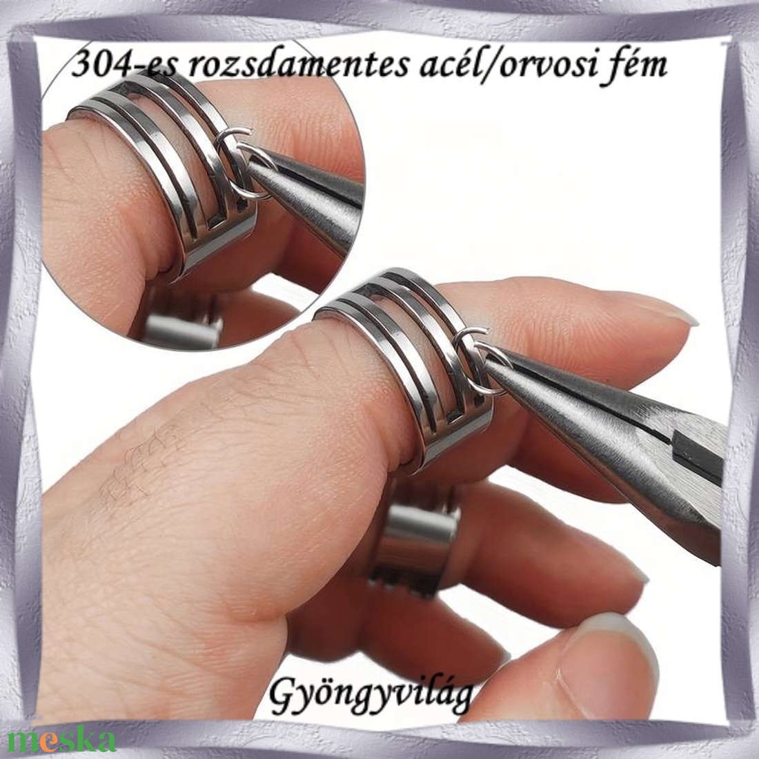 304 Nemes acél ékszerkellék: szerelőkarika , nyitott NASZK NY 3-6mm-es több vastagságban - kellékek & szerszámok - gyöngyfűzés kellékek - szerelőkarika - Meska.hu 304 Nemes acél ékszerkellék: szerelőkarika , nyitott NASZK NY 3-6mm-es több vastagságban - kellékek & szerszámok - gyöngyfűzés kellékek - szerelőkarika - Meska.hu