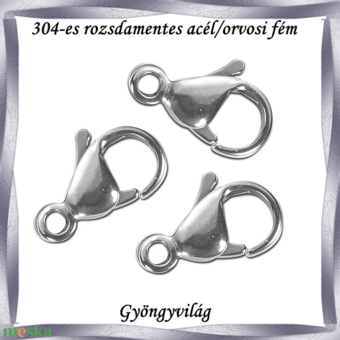 304 Nemes acél ékszerkellék: lánckapocs NALK 03-12 3db/ csomag - kellékek & szerszámok - gyöngyfűzés kellékek - egyéb alkatrész - Meska.hu 304 Nemes acél ékszerkellék: lánckapocs NALK 03-12 3db/ csomag - kellékek & szerszámok - gyöngyfűzés kellékek - egyéb alkatrész - Meska.hu