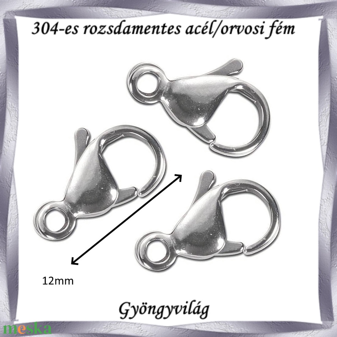 304 Nemes acél ékszerkellék: lánckapocs NALK 03-12 3db/ csomag - kellékek & szerszámok - gyöngyfűzés kellékek - egyéb alkatrész - Meska.hu 304 Nemes acél ékszerkellék: lánckapocs NALK 03-12 3db/ csomag - kellékek & szerszámok - gyöngyfűzés kellékek - egyéb alkatrész - Meska.hu