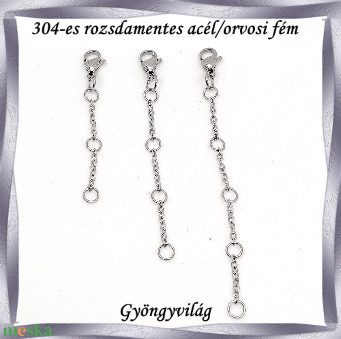 Nemes acél ékszerkellék: lánckapocs NALK 01-5 3db/csomag - kellékek & szerszámok - ékszerkellék - nyaklánc kapocs - Meska.hu Nemes acél ékszerkellék: lánckapocs NALK 01-5 3db/csomag - kellékek & szerszámok - ékszerkellék - nyaklánc kapocs - Meska.hu