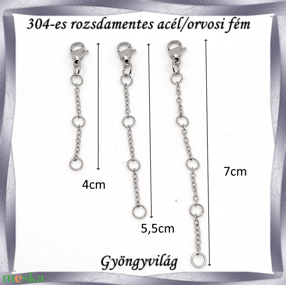 Nemes acél ékszerkellék: lánckapocs NALK 01-5 3db/csomag - kellékek & szerszámok - ékszerkellék - nyaklánc kapocs - Meska.hu Nemes acél ékszerkellék: lánckapocs NALK 01-5 3db/csomag - kellékek & szerszámok - ékszerkellék - nyaklánc kapocs - Meska.hu