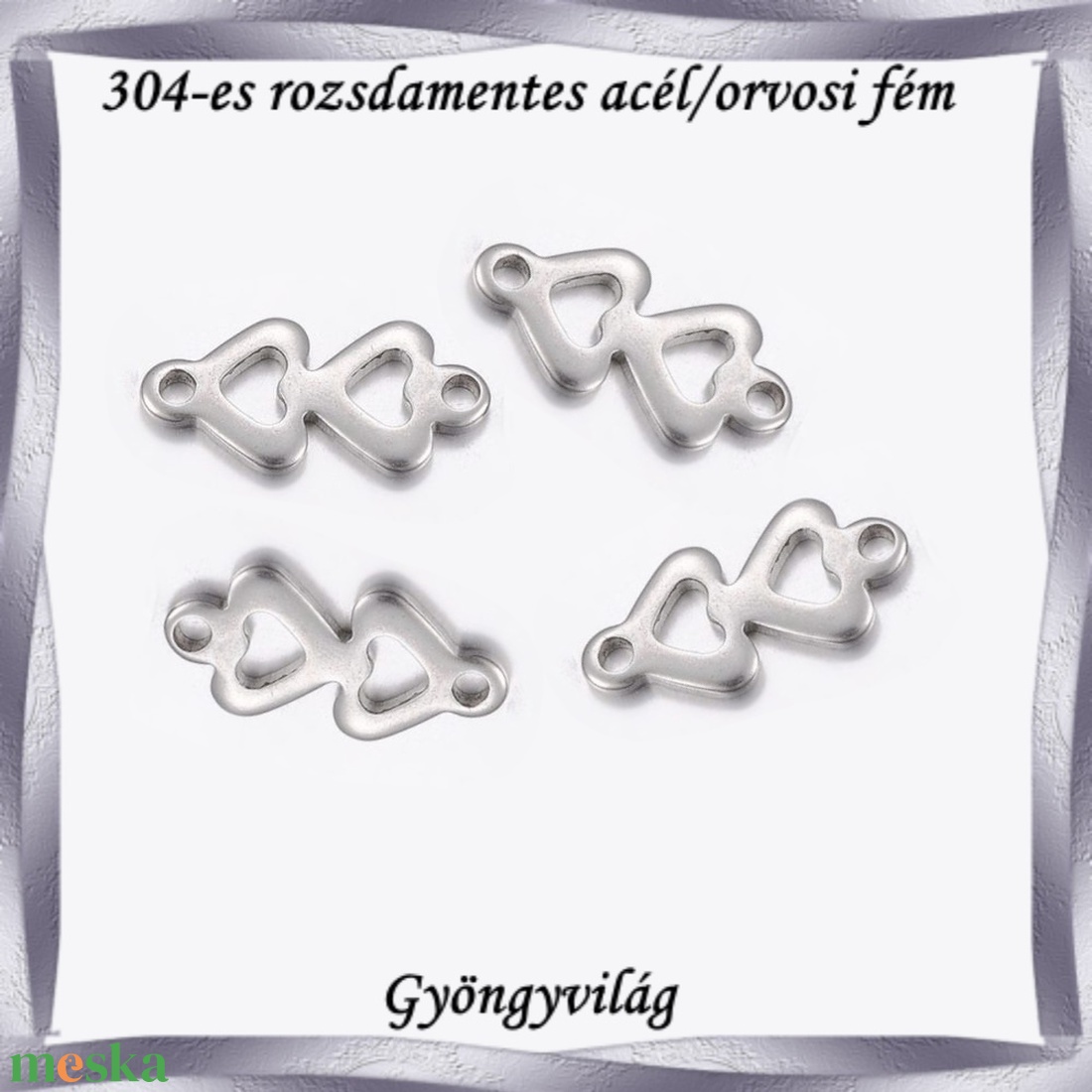 Nemes acél ékszerkellék: medál, caboshon, fityegő NAMCF-08e 4db/cs - kellékek & szerszámok - gyöngyfűzés kellékek - cabochon - Meska.hu Nemes acél ékszerkellék: medál, caboshon, fityegő NAMCF-08e 4db/cs - kellékek & szerszámok - gyöngyfűzés kellékek - cabochon - Meska.hu