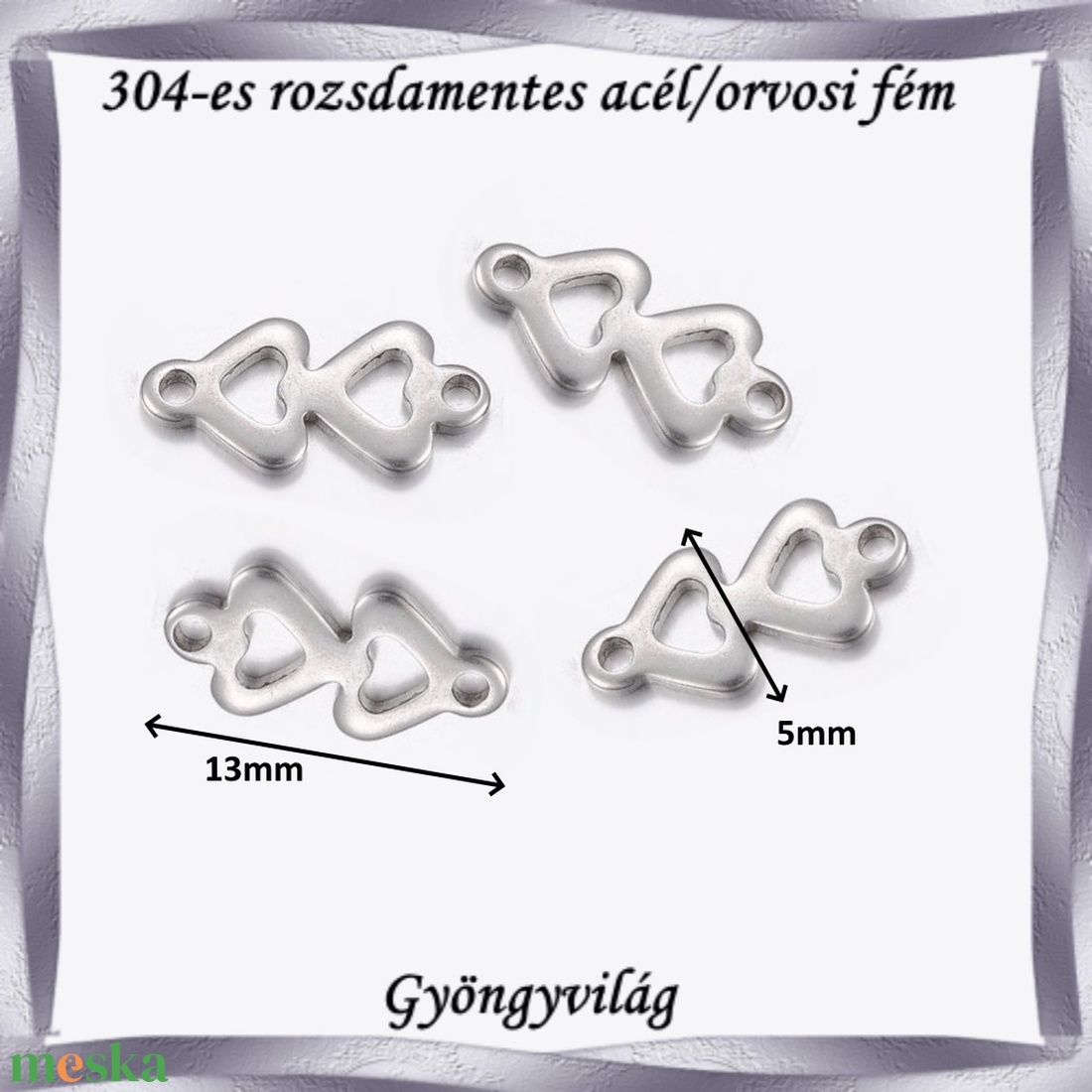 Nemes acél ékszerkellék: medál, caboshon, fityegő NAMCF-08e 4db/cs - kellékek & szerszámok - gyöngyfűzés kellékek - cabochon - Meska.hu Nemes acél ékszerkellék: medál, caboshon, fityegő NAMCF-08e 4db/cs - kellékek & szerszámok - gyöngyfűzés kellékek - cabochon - Meska.hu