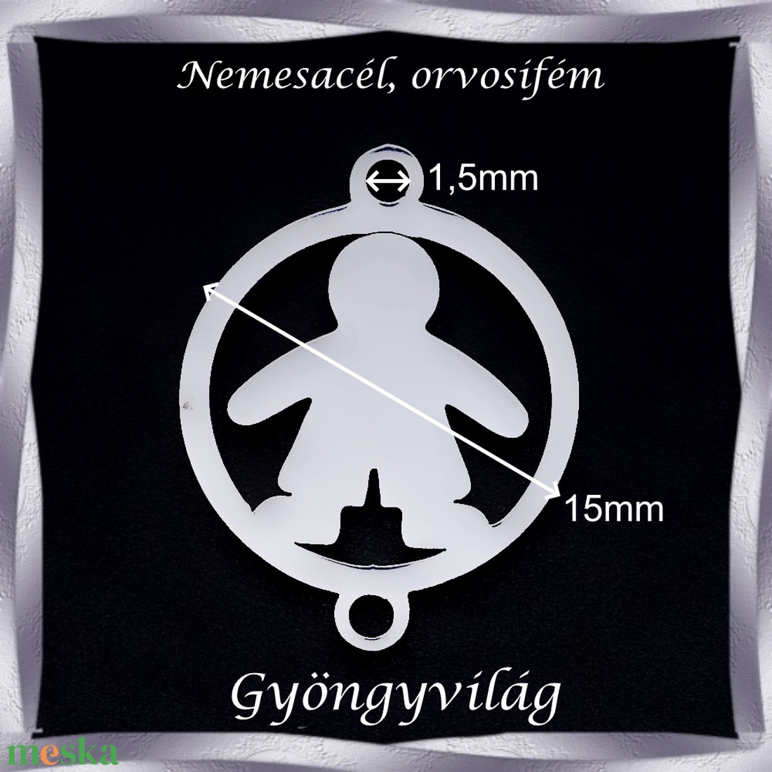 Nemes acél ékszerkellék: medál, caboshon, fityegő NAMCF-04 1db/cs - kellékek & szerszámok - gyöngyfűzés kellékek - cabochon - Meska.hu Nemes acél ékszerkellék: medál, caboshon, fityegő NAMCF-04 1db/cs - kellékek & szerszámok - gyöngyfűzés kellékek - cabochon - Meska.hu