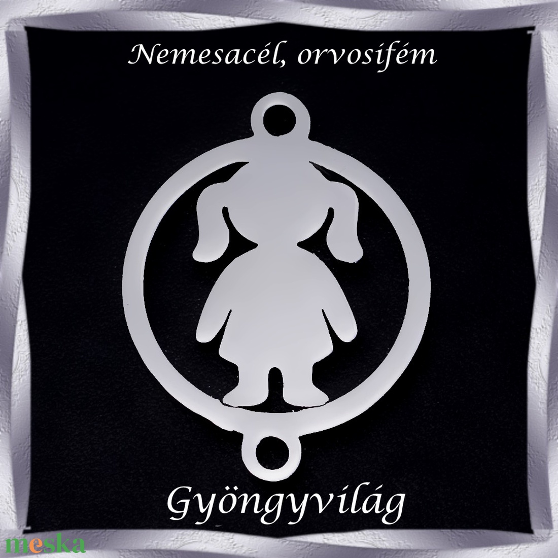 Nemes acél ékszerkellék: medál, caboshon, fityegő NAMCF-04 1db/cs - kellékek & szerszámok - gyöngyfűzés kellékek - cabochon - Meska.hu Nemes acél ékszerkellék: medál, caboshon, fityegő NAMCF-04 1db/cs - kellékek & szerszámok - gyöngyfűzés kellékek - cabochon - Meska.hu