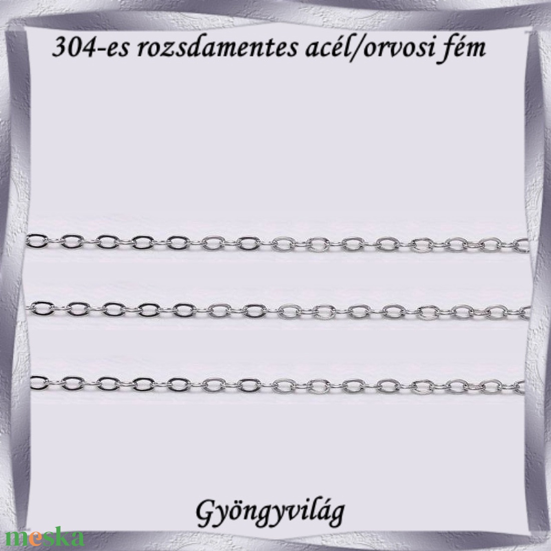 304 Nemes acél ékszerkellék: lánc méterben NALM 04-2,5 - kellékek & szerszámok - ékszerkellék - nyaklánc alap - Meska.hu 304 Nemes acél ékszerkellék: lánc méterben NALM 04-2,5 - kellékek & szerszámok - ékszerkellék - nyaklánc alap - Meska.hu