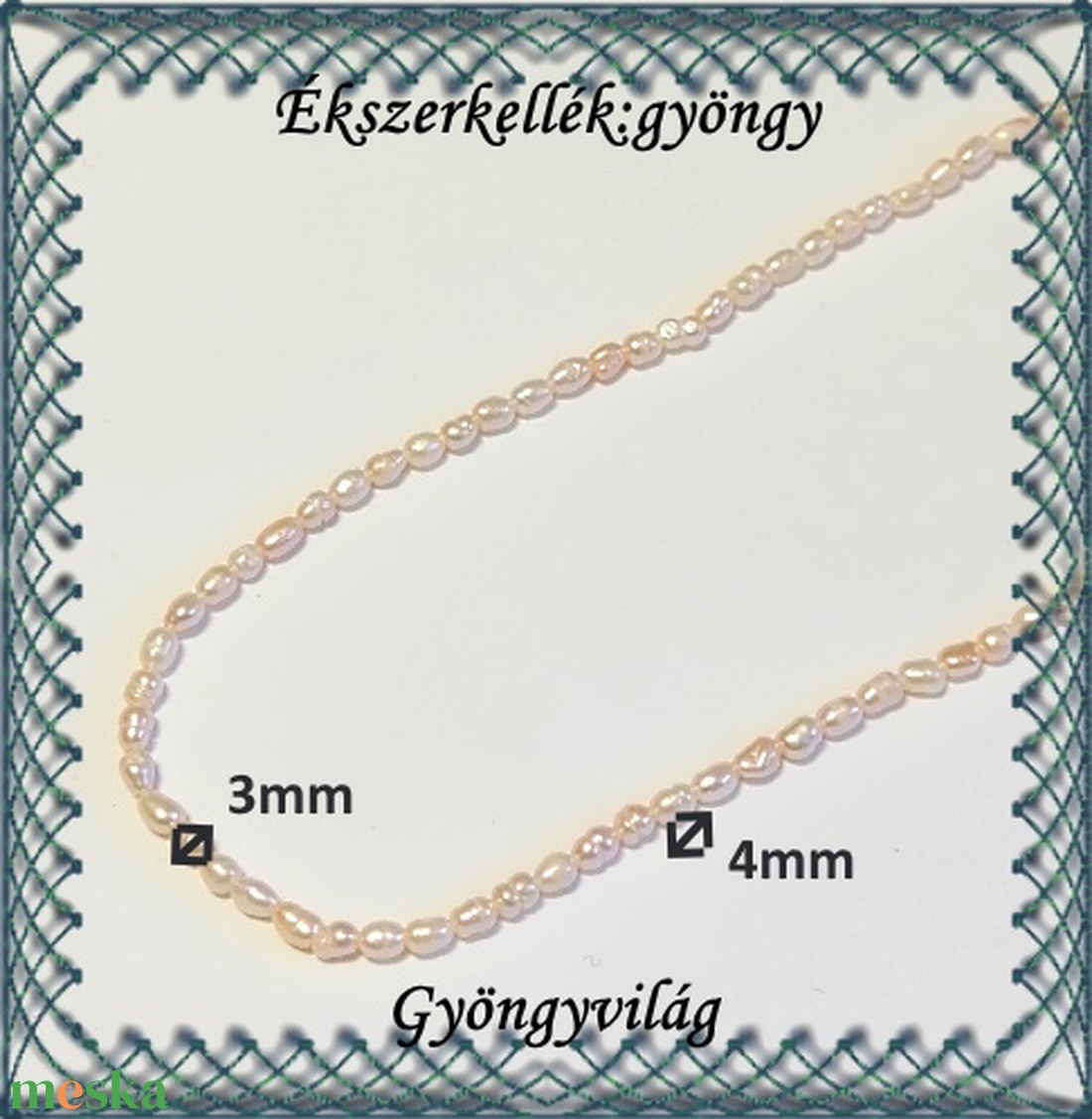 Ékszerkellék: igazgyöngy fűzér GYI-47 3x4mm fehér - kellékek & szerszámok - gyöngyfűzés kellékek - igazgyöngy - Meska.hu Ékszerkellék: igazgyöngy fűzér GYI-47 3x4mm fehér - kellékek & szerszámok - gyöngyfűzés kellékek - igazgyöngy - Meska.hu