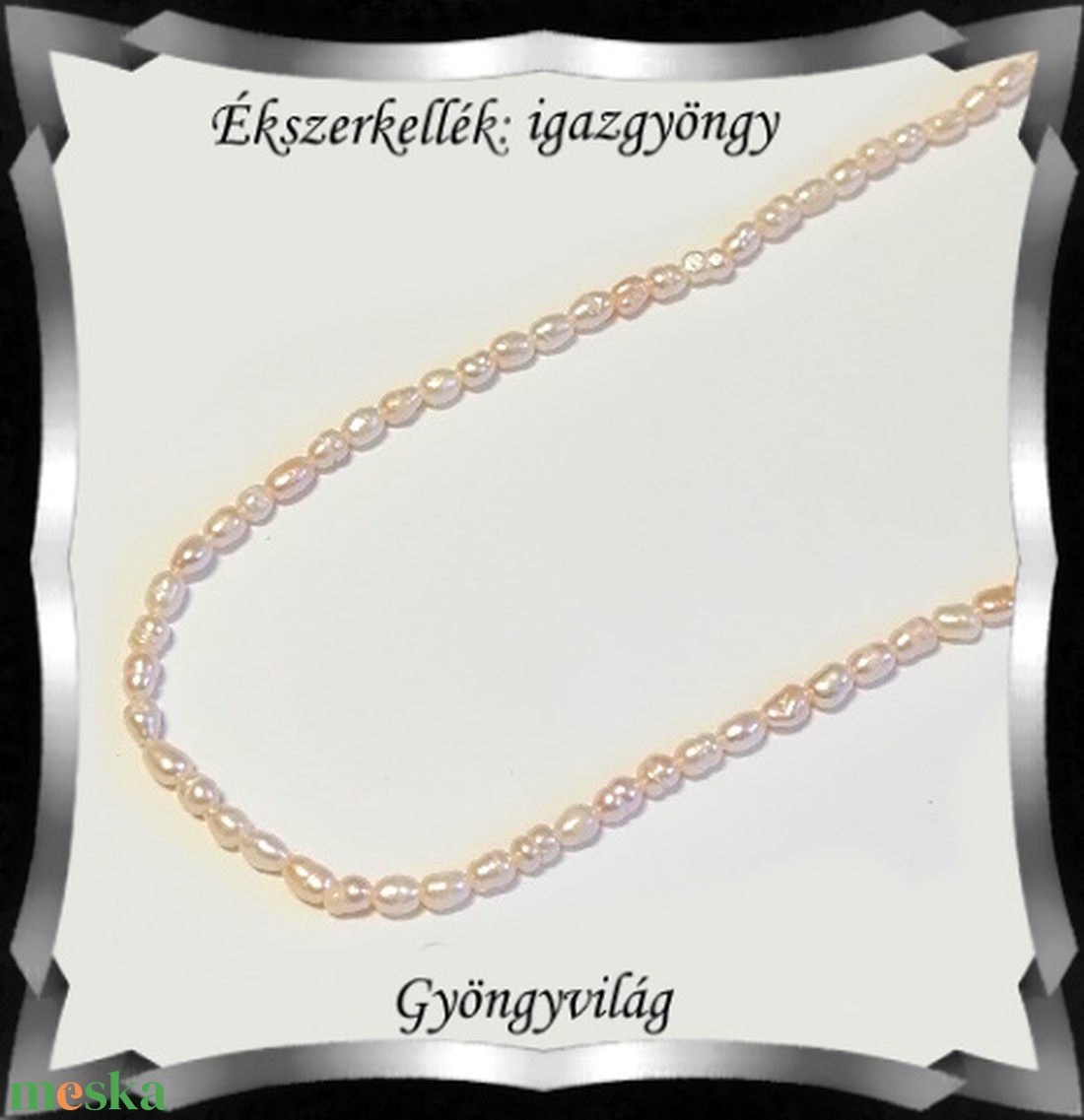 Ékszerkellék: igazgyöngy fűzér GYI-47 4x5mm fehér - kellékek & szerszámok - gyöngyfűzés kellékek - igazgyöngy - Meska.hu Ékszerkellék: igazgyöngy fűzér GYI-47 4x5mm fehér - kellékek & szerszámok - gyöngyfűzés kellékek - igazgyöngy - Meska.hu