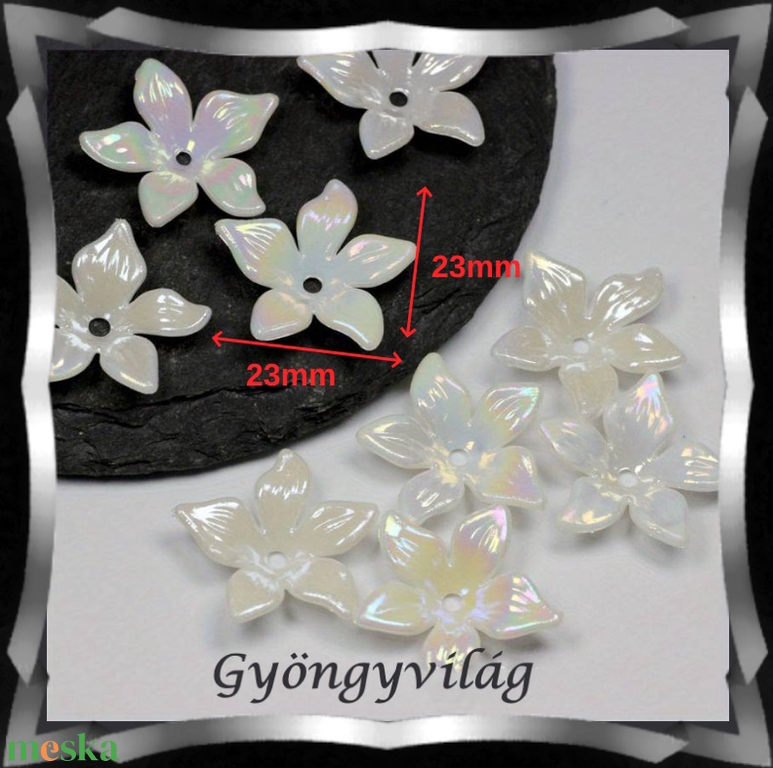 Ékszerkellék: gyanta virág BGYV 09-23 8db/csomag - kellékek & szerszámok - gyöngyfűzés kellékek - üveggyöngy - Meska.hu Ékszerkellék: gyanta virág BGYV 09-23 8db/csomag - kellékek & szerszámok - gyöngyfűzés kellékek - üveggyöngy - Meska.hu