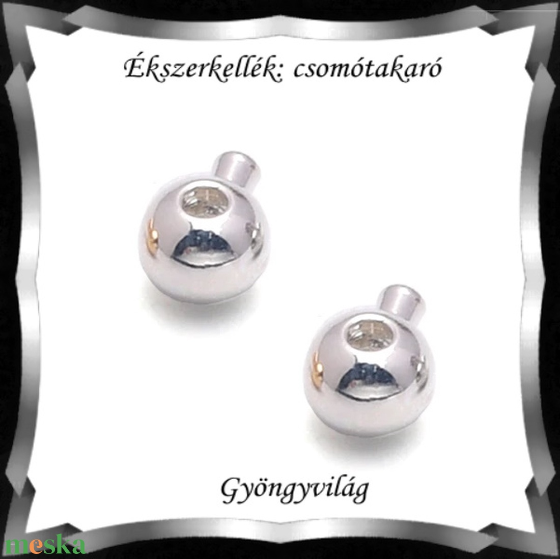 Ékszerkellék: csomótakaró/stopper BCST 07 2db - kellékek & szerszámok - gyöngyfűzés kellékek - egyéb alkatrész - Meska.hu