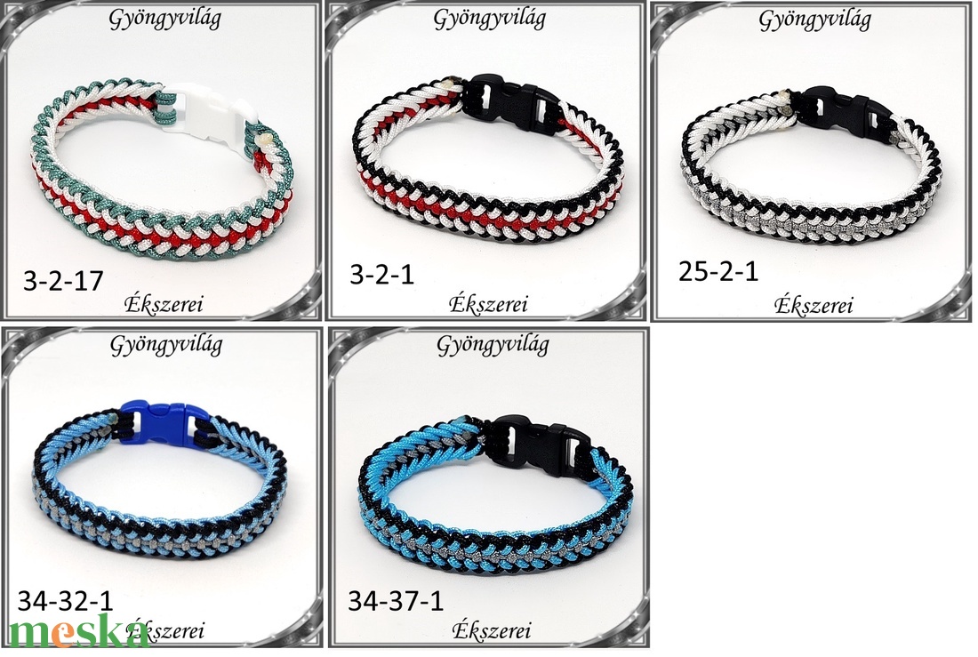 Ékszerek-karkötők: Makramé paracord karkötő SK-M 37-19 - ékszer - karkötő - fonott karkötő - Meska.hu Ékszerek-karkötők: Makramé paracord karkötő SK-M 37-19 - ékszer - karkötő - fonott karkötő - Meska.hu