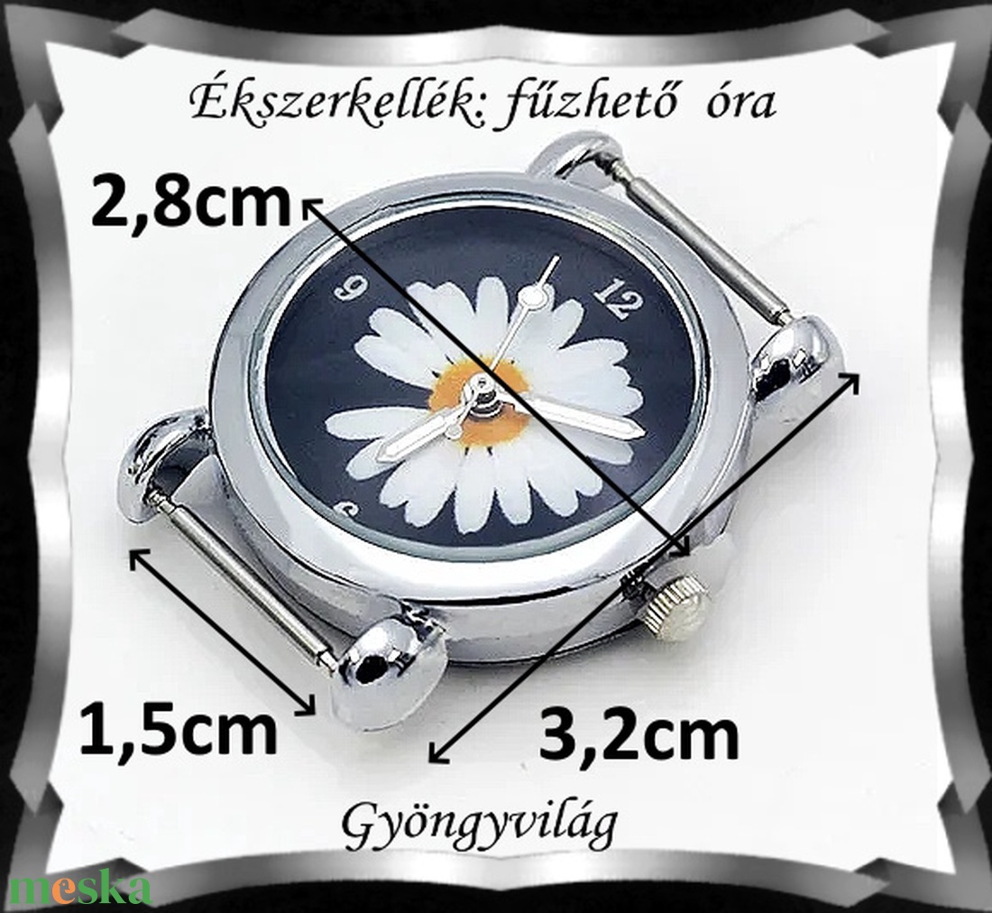 Ékszerkellék: fűzhető óra BOSZ 103 - kellékek & szerszámok - gyöngyfűzés kellékek - egyéb alkatrész - Meska.hu Ékszerkellék: fűzhető óra BOSZ 103 - kellékek & szerszámok - gyöngyfűzés kellékek - egyéb alkatrész - Meska.hu
