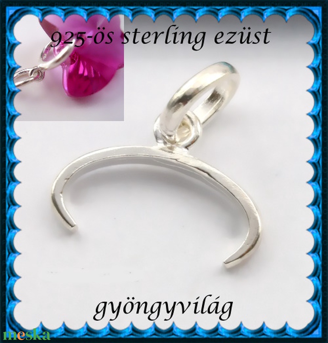 925-ös sterling ezüst ékszerkellék: medáltartó, medálkapocs EMK 02 - kellékek & szerszámok - ékszerkellék - medáltartó, medálkapocs - Meska.hu 925-ös sterling ezüst ékszerkellék: medáltartó, medálkapocs EMK 02 - kellékek & szerszámok - ékszerkellék - medáltartó, medálkapocs - Meska.hu