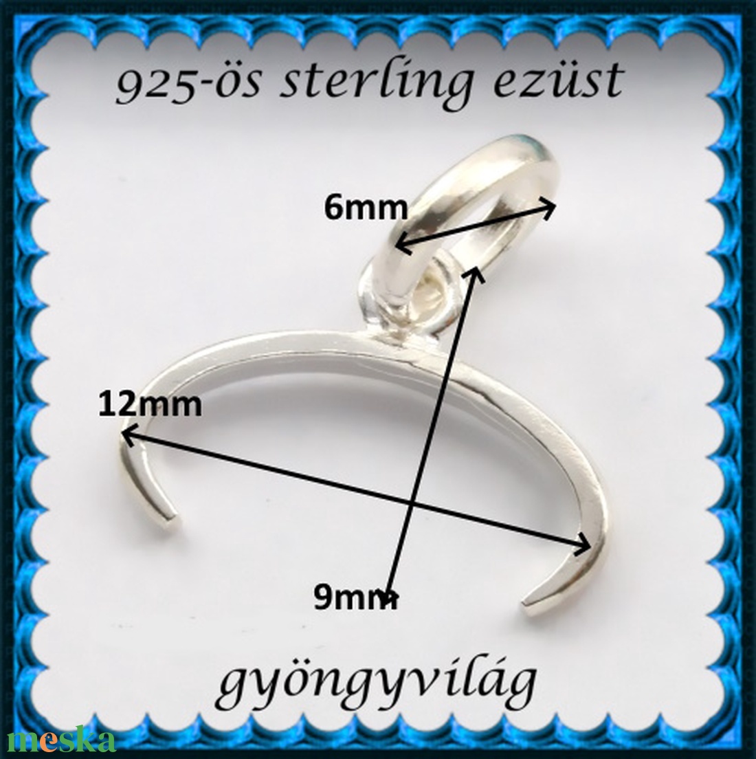 925-ös sterling ezüst ékszerkellék: medáltartó, medálkapocs EMK 02 - kellékek & szerszámok - ékszerkellék - medáltartó, medálkapocs - Meska.hu 925-ös sterling ezüst ékszerkellék: medáltartó, medálkapocs EMK 02 - kellékek & szerszámok - ékszerkellék - medáltartó, medálkapocs - Meska.hu